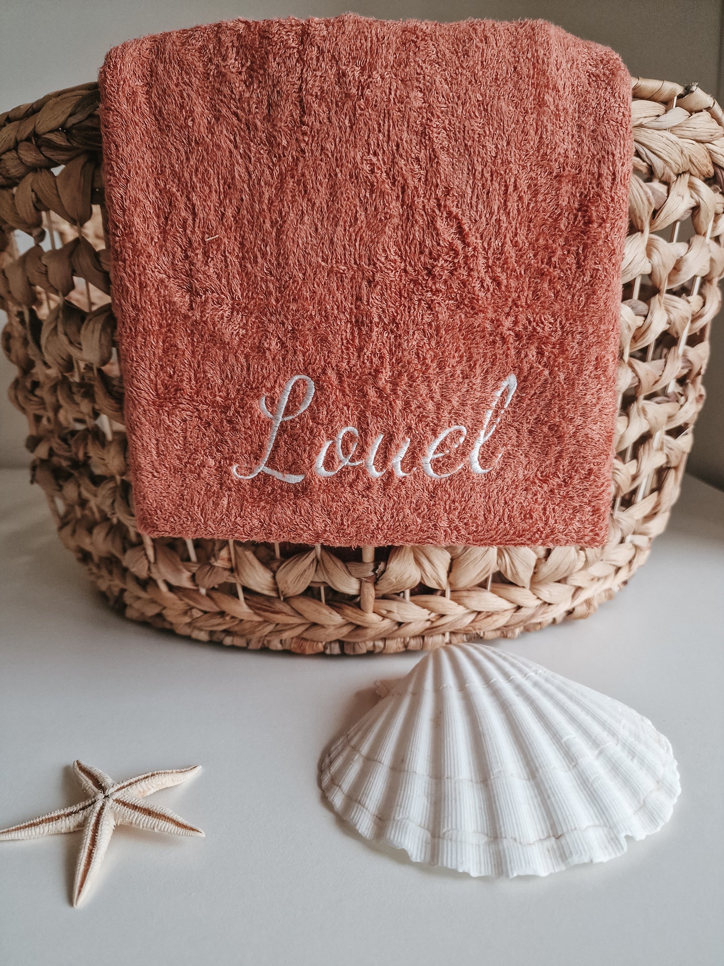 Handdoek bamboe luxe met naam | Terra