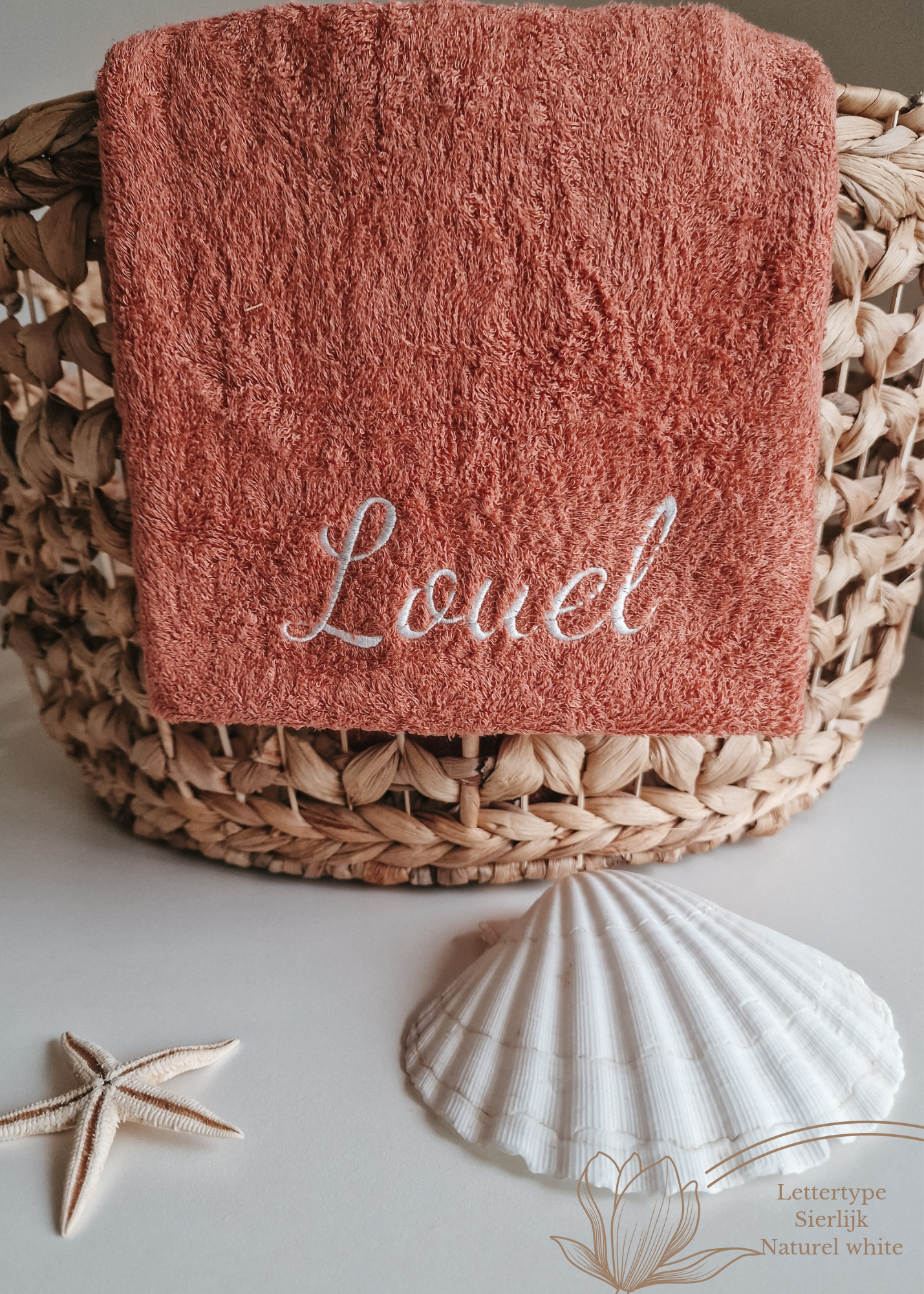 Handdoek bamboe luxe met naam | Terra