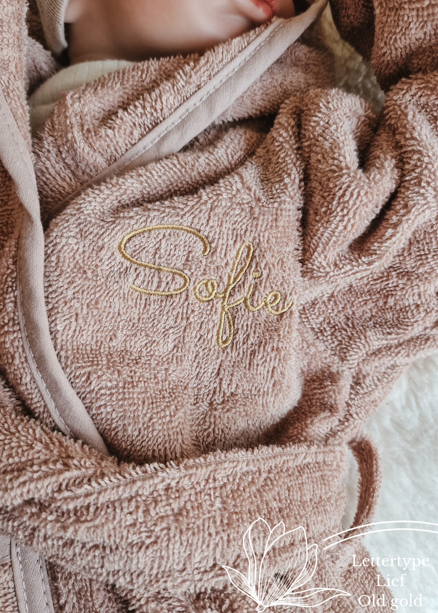 Badjas met naam | Kind | Pink blush