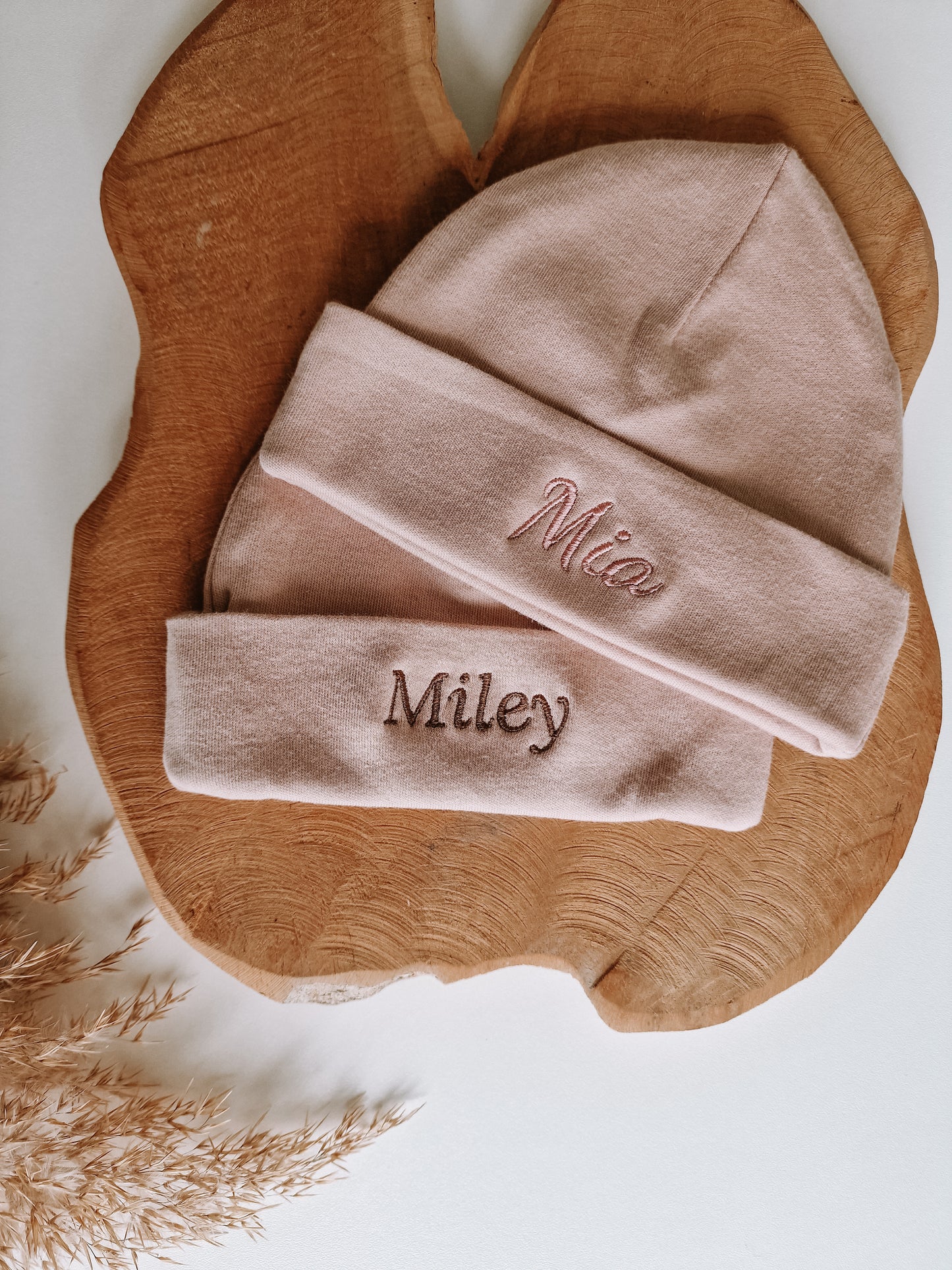 Baby hat with name | Powder pink