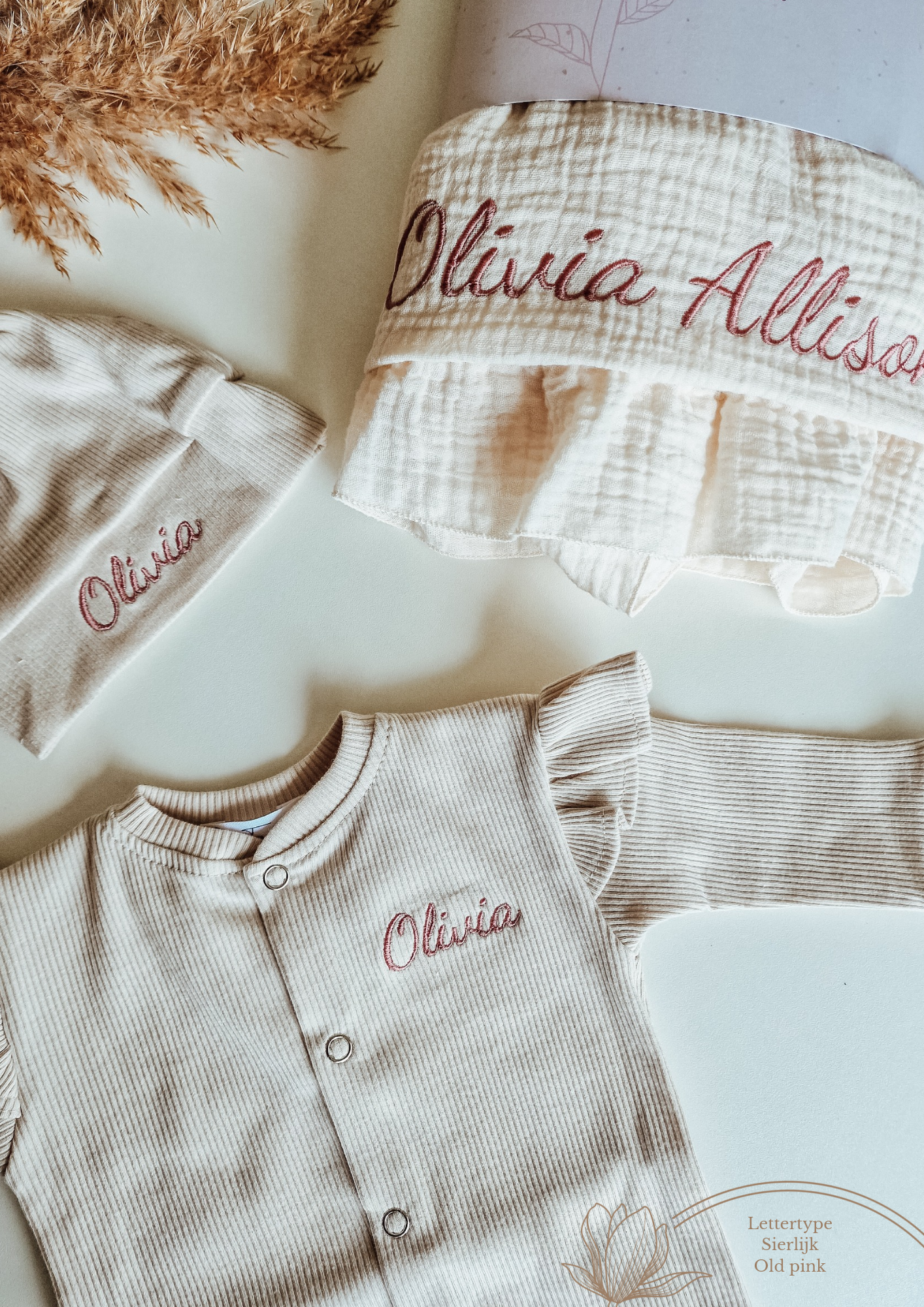 Large XL Hydrophilic cloth with name | Ruffle Champagne