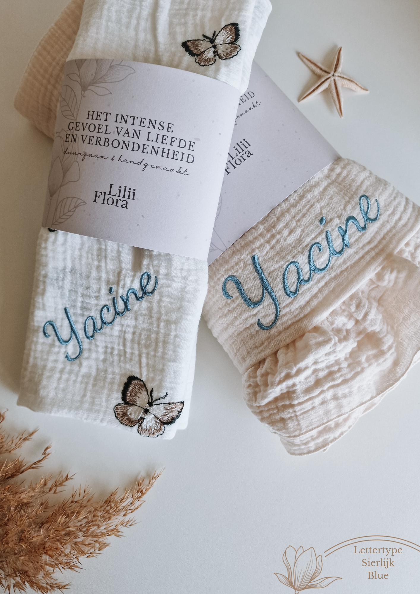 Large XL Hydrophilic cloth with name | Ruffle Champagne