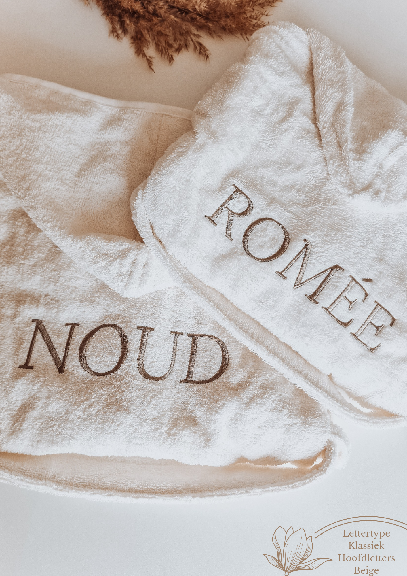 Badjas met naam | Kind | Ecru