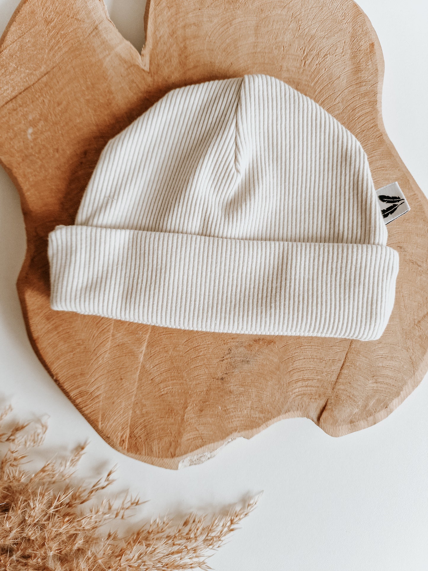 Babymuts met omslag Rib met naam