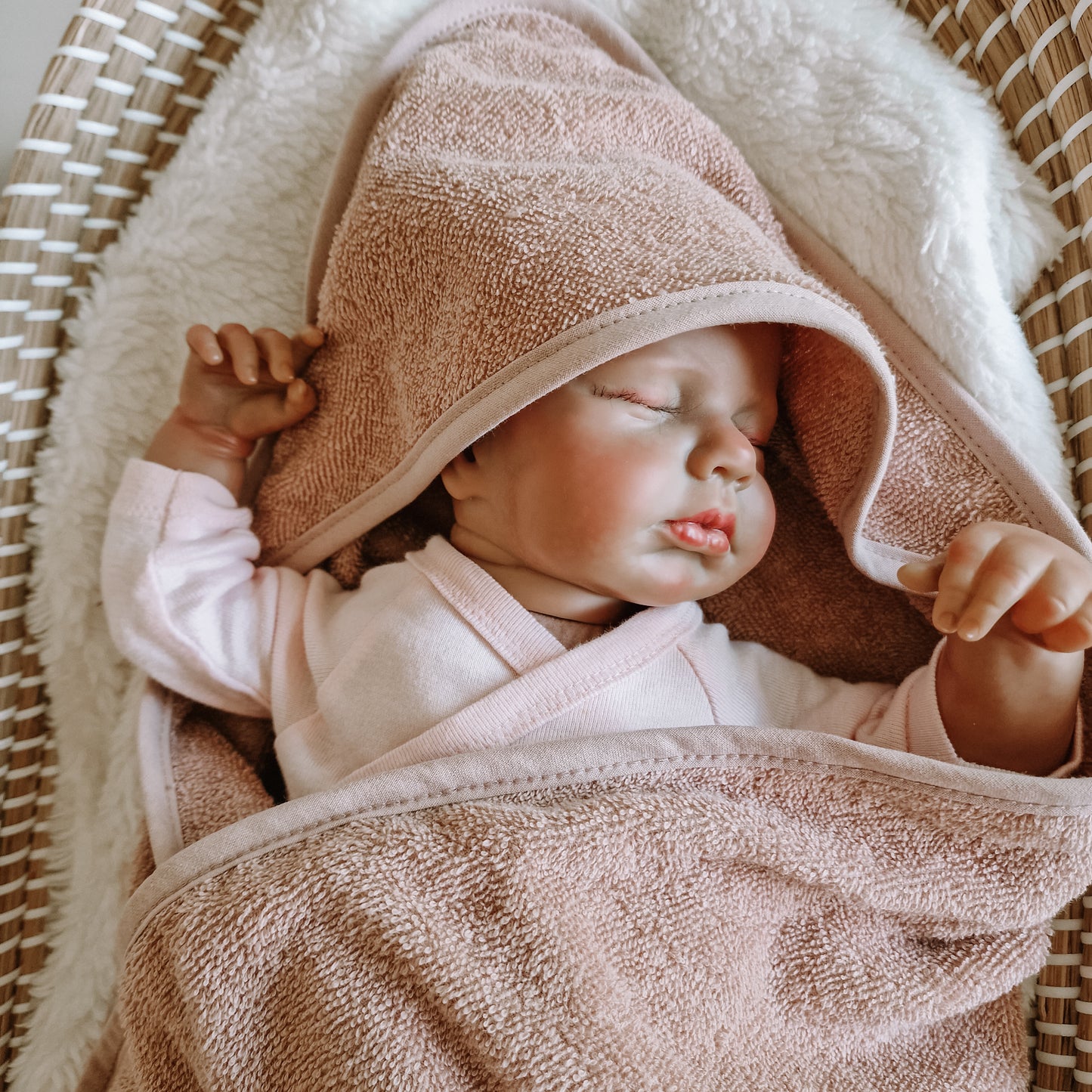 Bath cape with name | Pink blush
