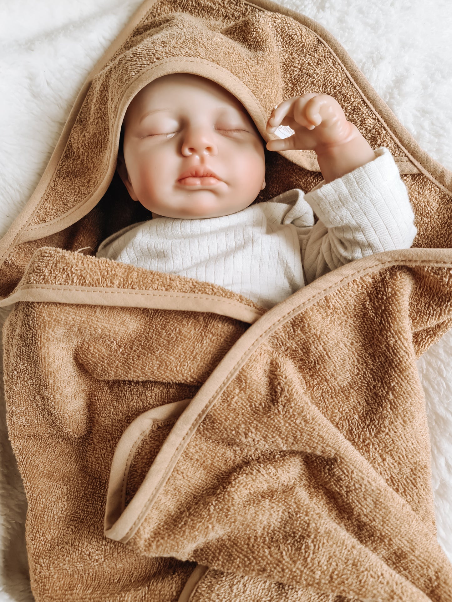 Badcape met naam optioneel | Zand