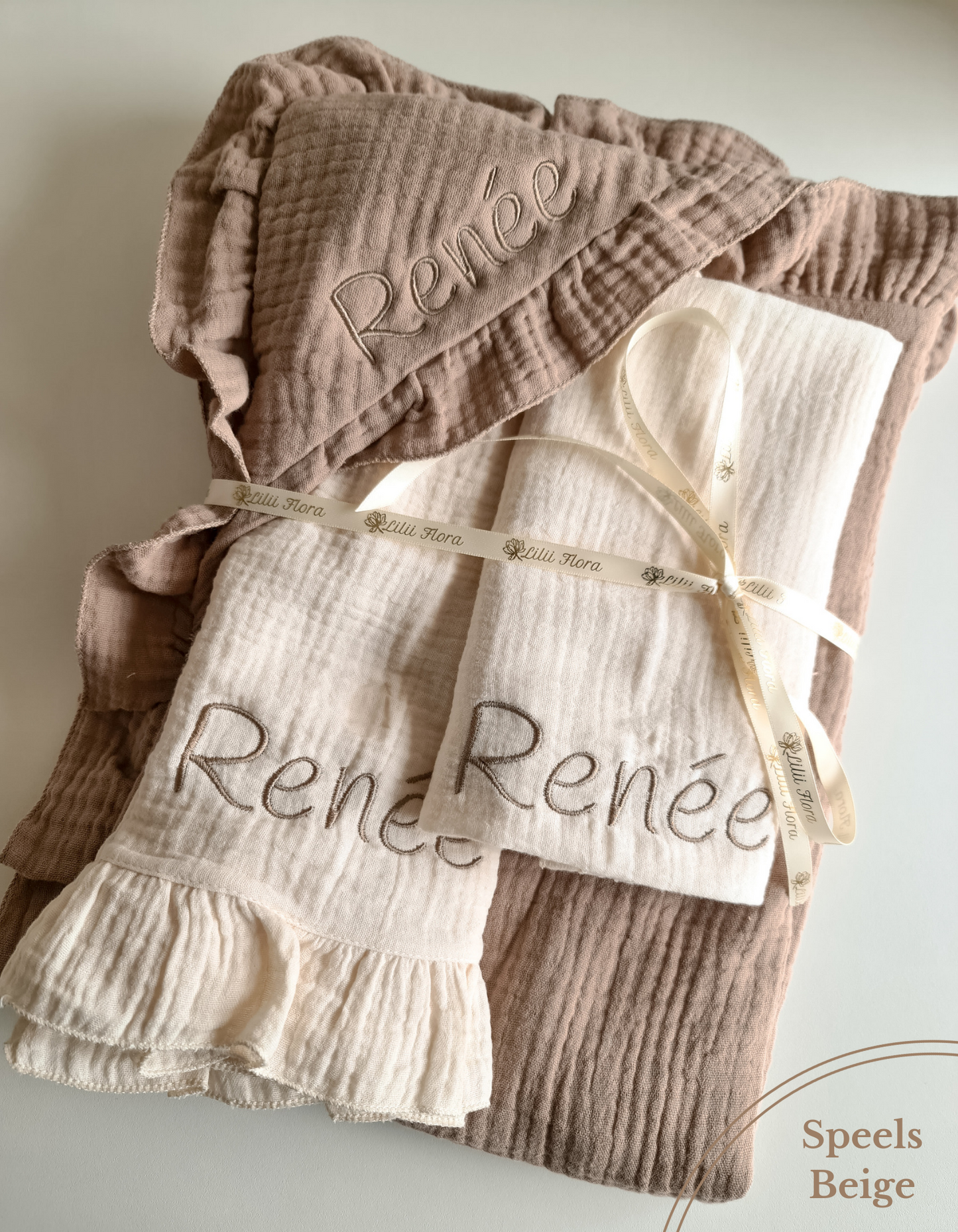 Bath cape baby shawl | Ruffle Sandy beach