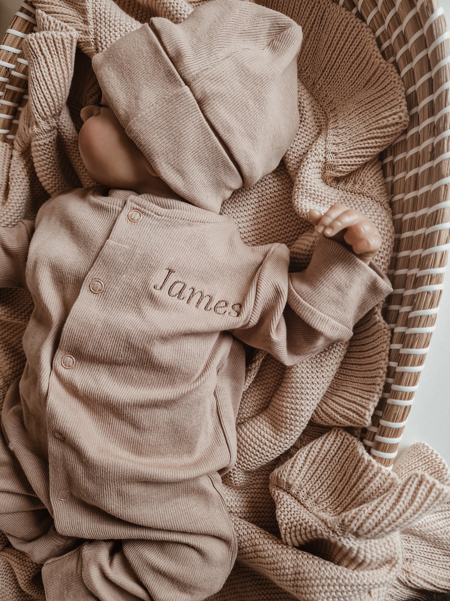 Playsuit with name | Teddy Ecru