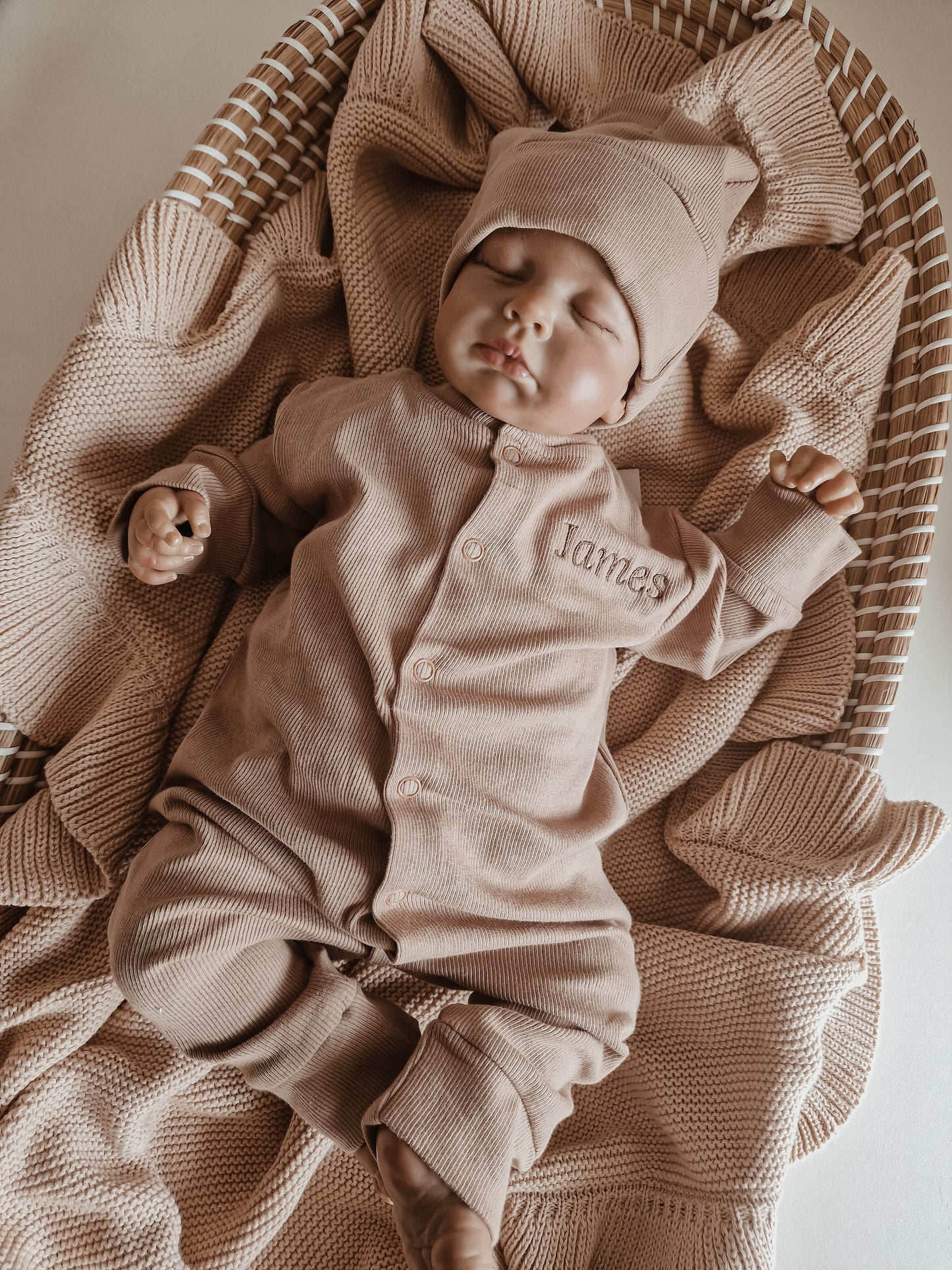 Playsuit with name | Teddy Ecru