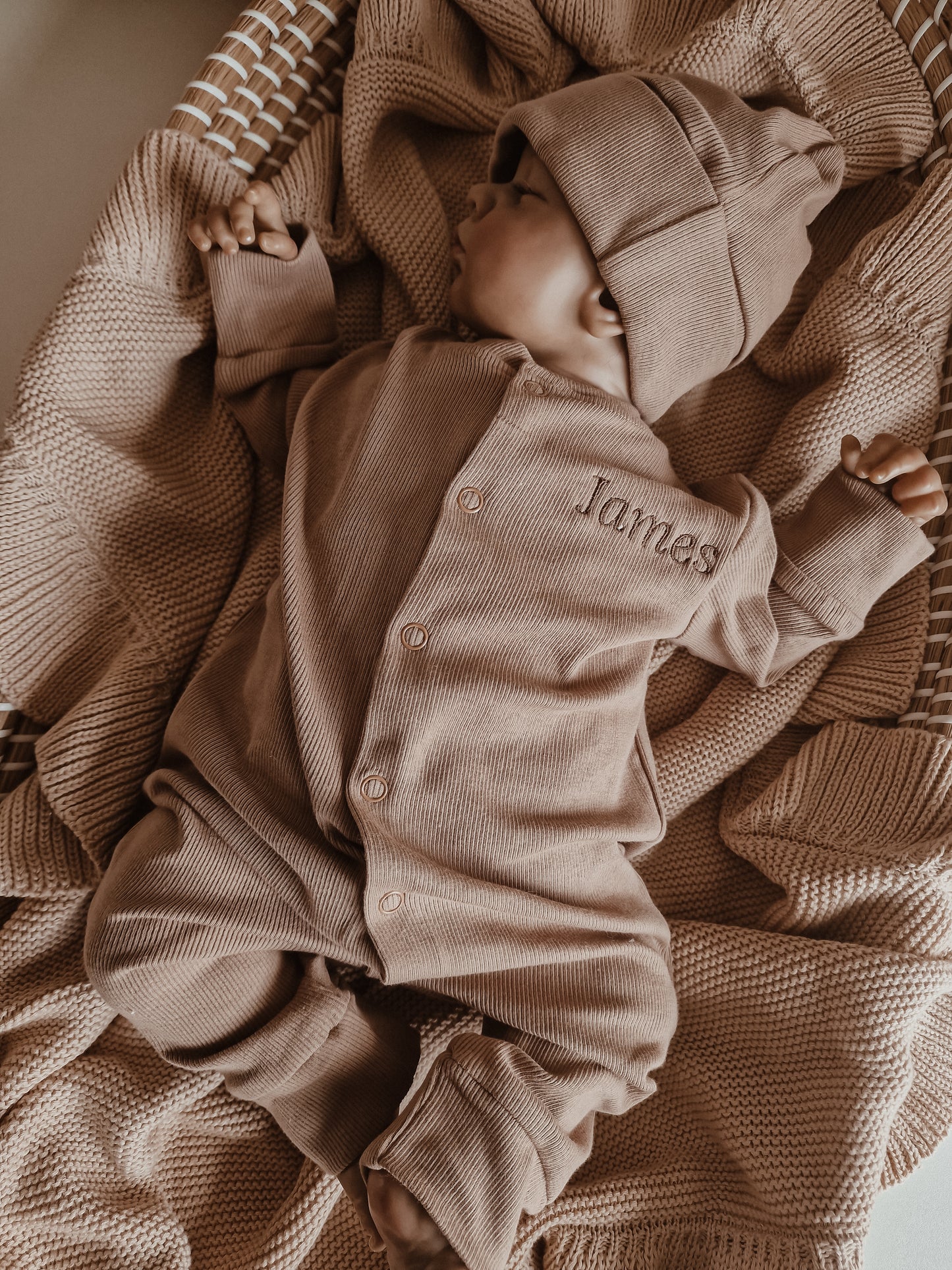 Playsuit with name | Teddy Ecru