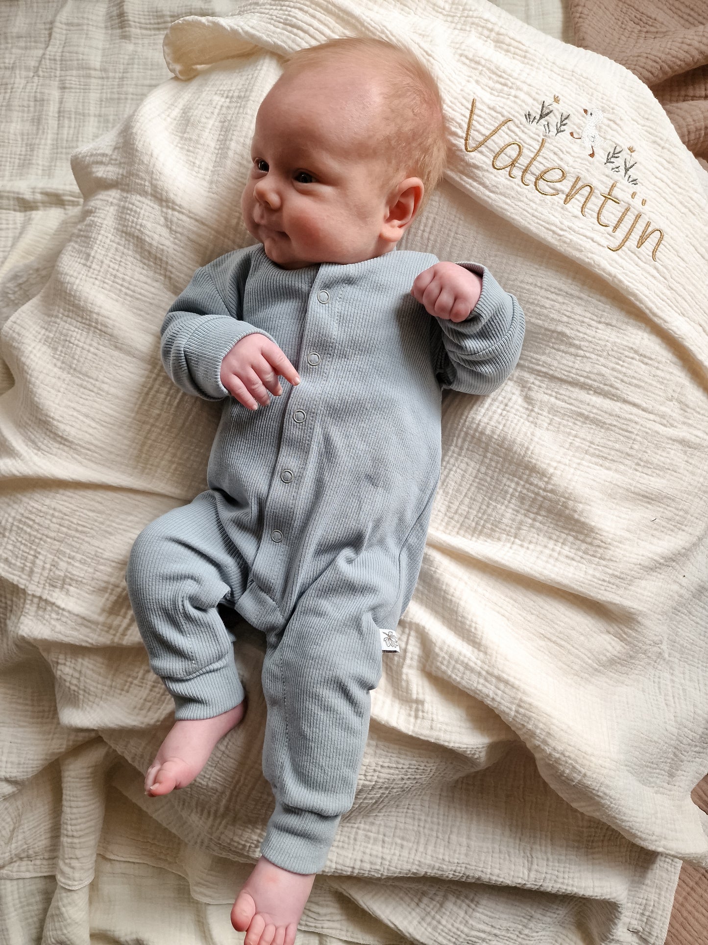 Boxpakje SAMPLESALE + Muts | Rib Blue | optioneel met naam