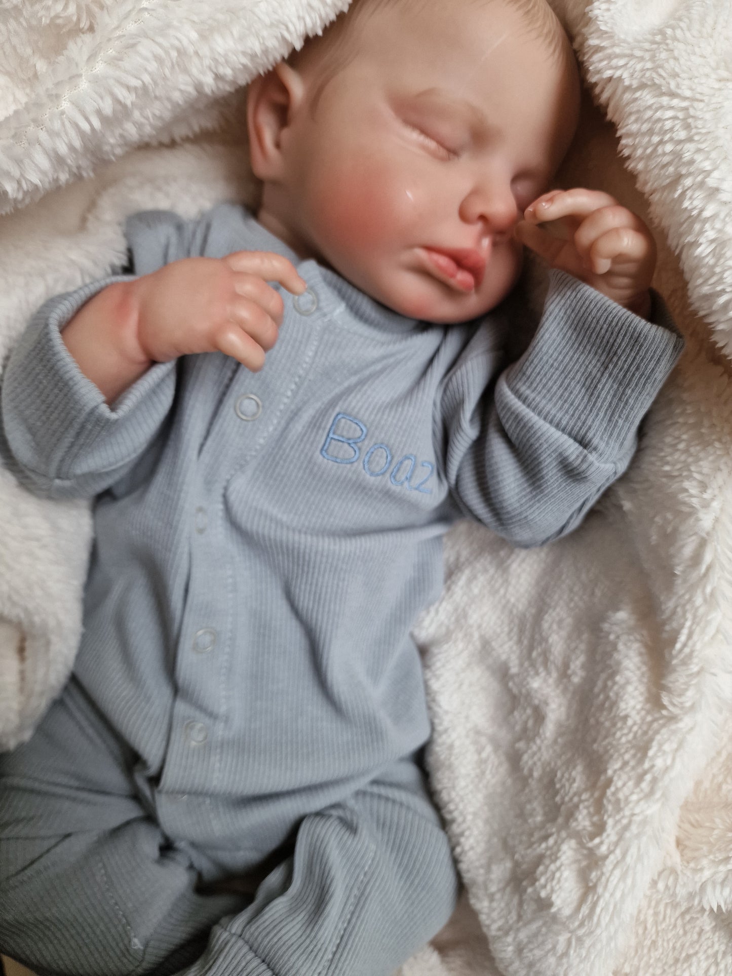 Boxpakje SAMPLESALE + Muts | Rib Blue | optioneel met naam
