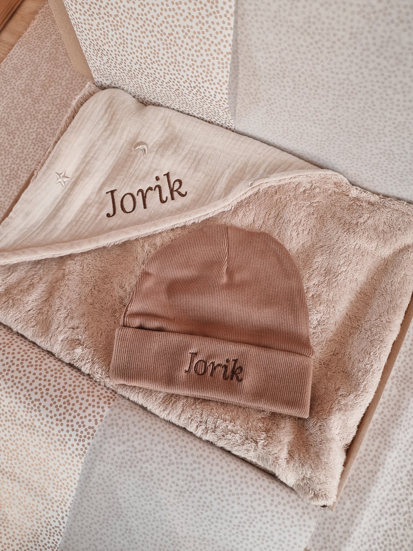 Swaddle blanket / Bath cape with name optional | Moon & Stars