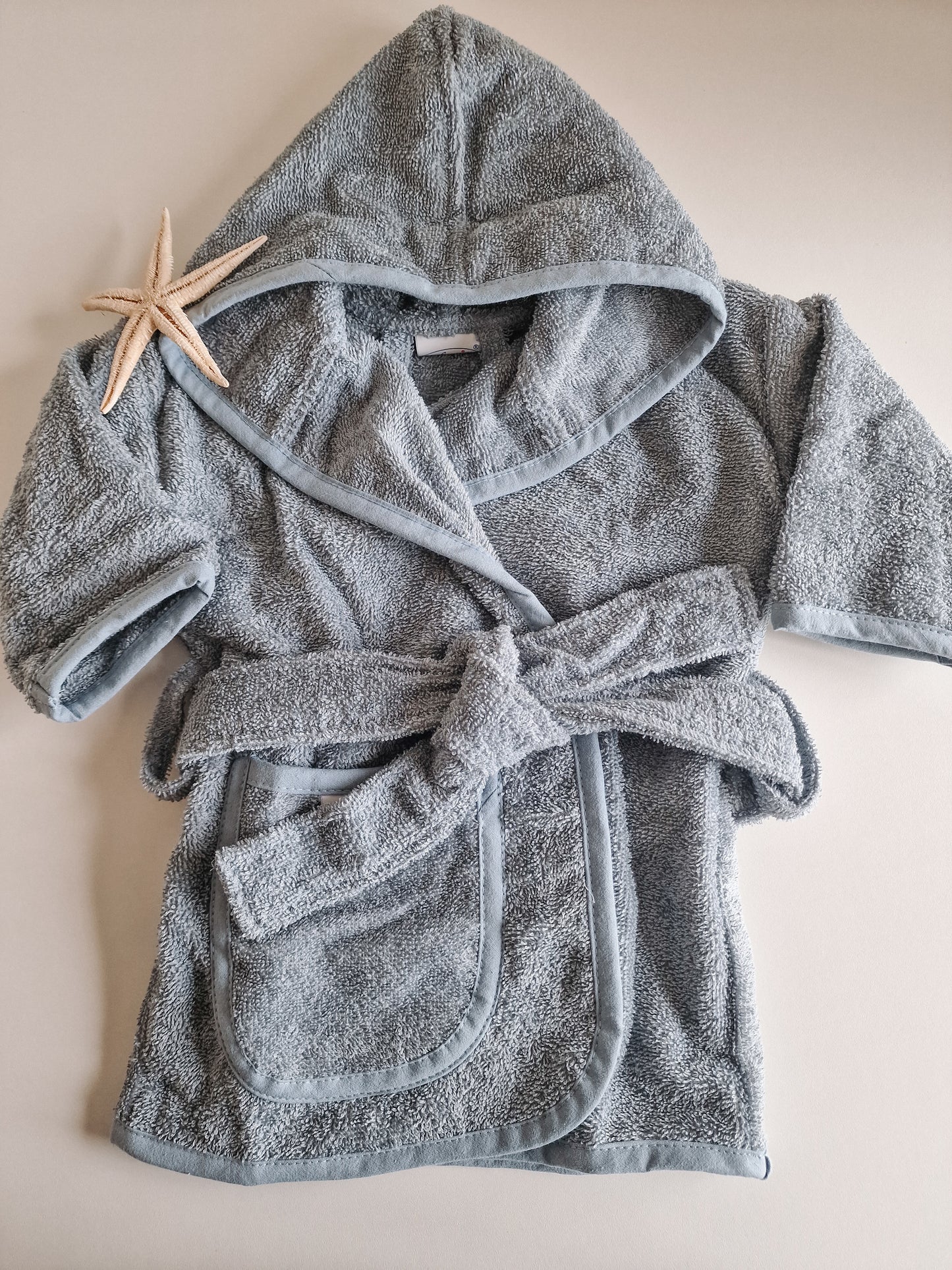 Badjas met naam | Kind | Silky blue