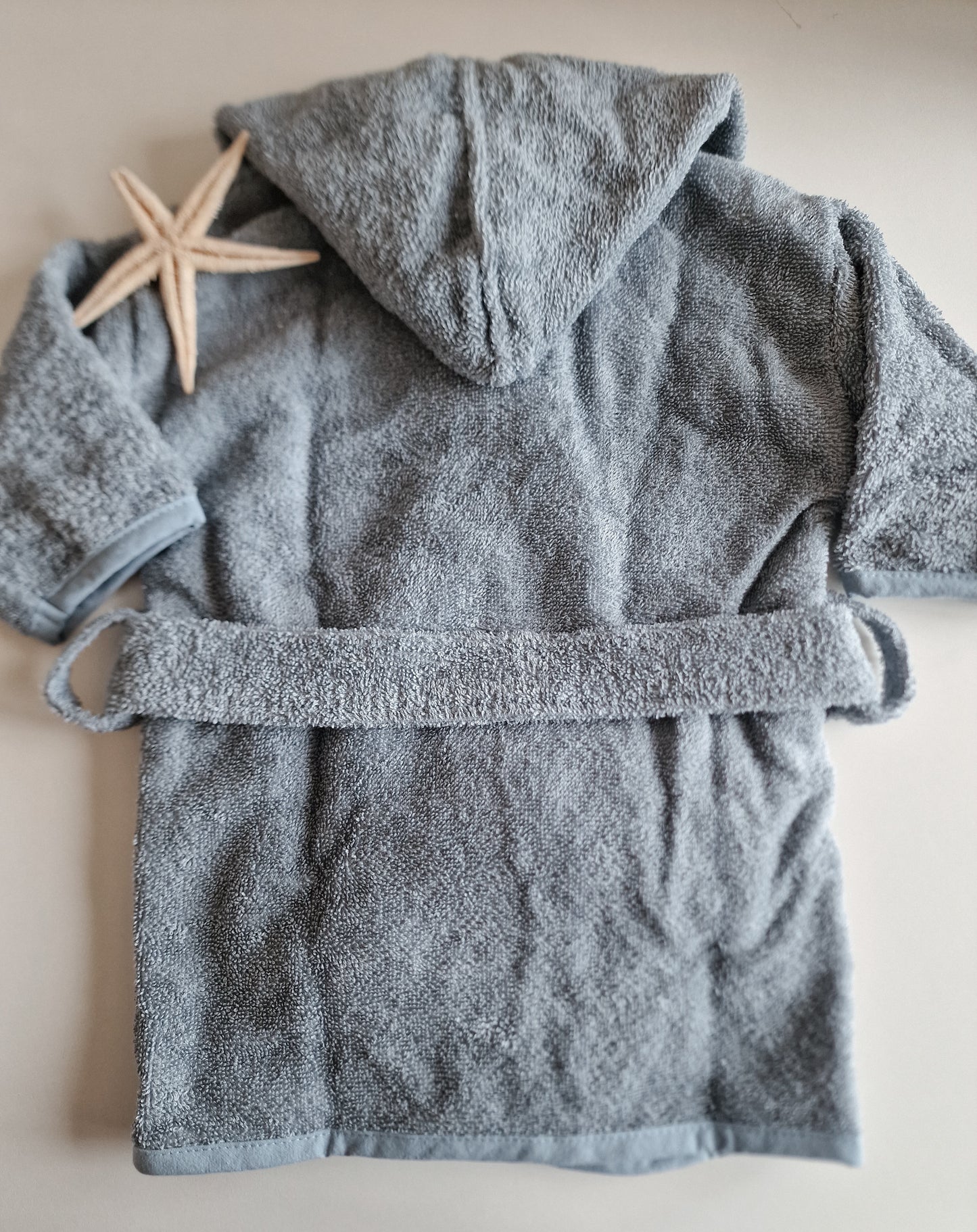 Badjas met naam | Kind | Silky blue
