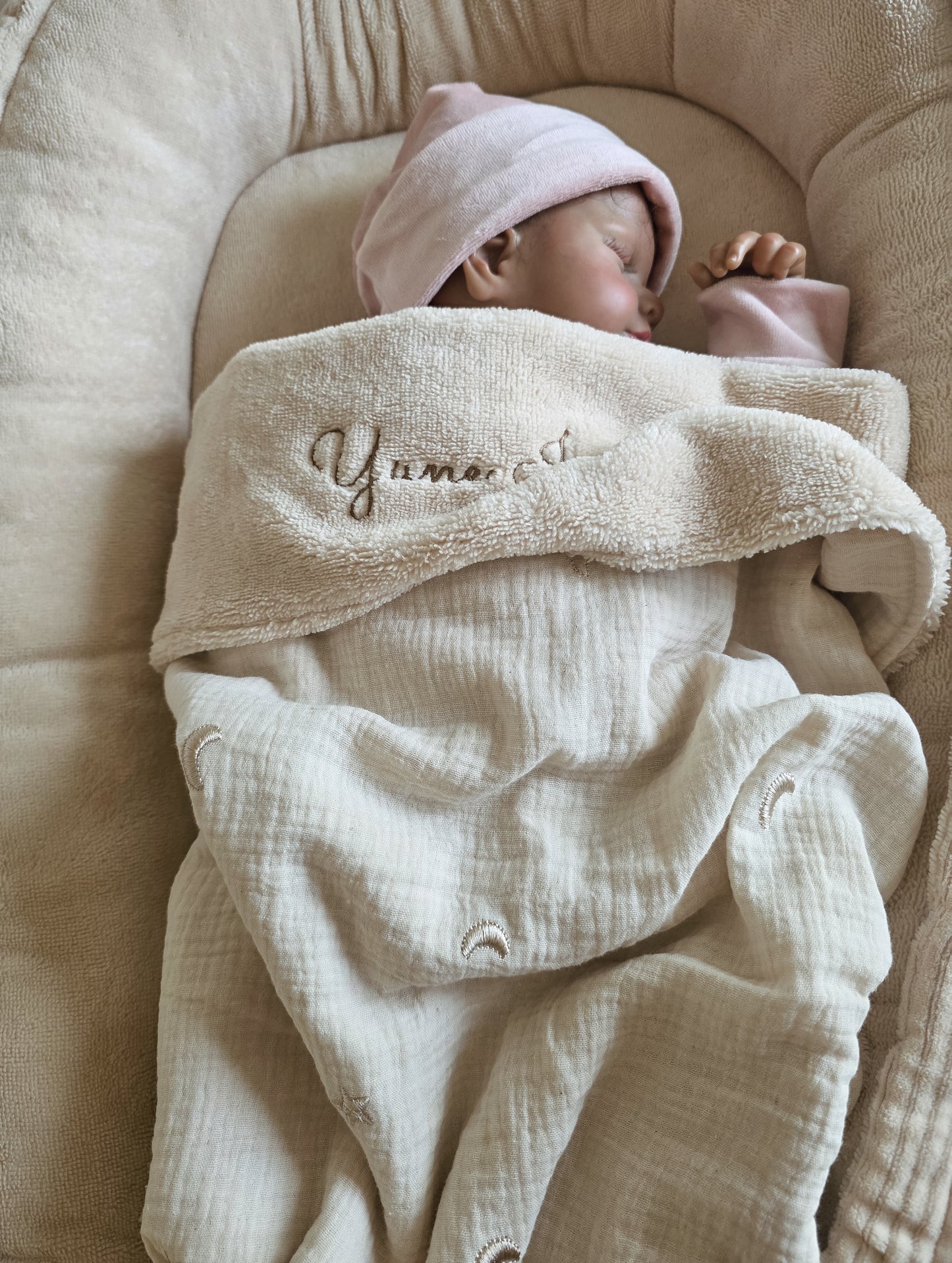 Baby deken | optioneel met naam | Moon and Stars