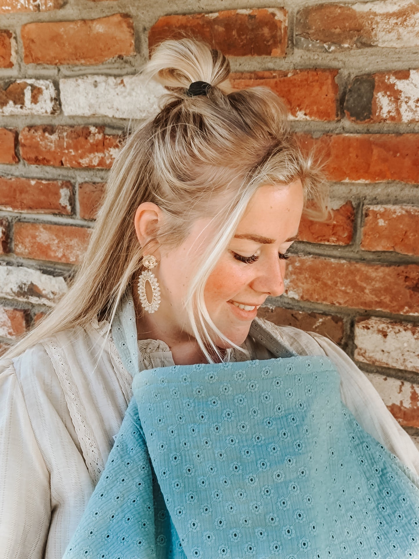 Borstvoedingsdoek | Minty Flower