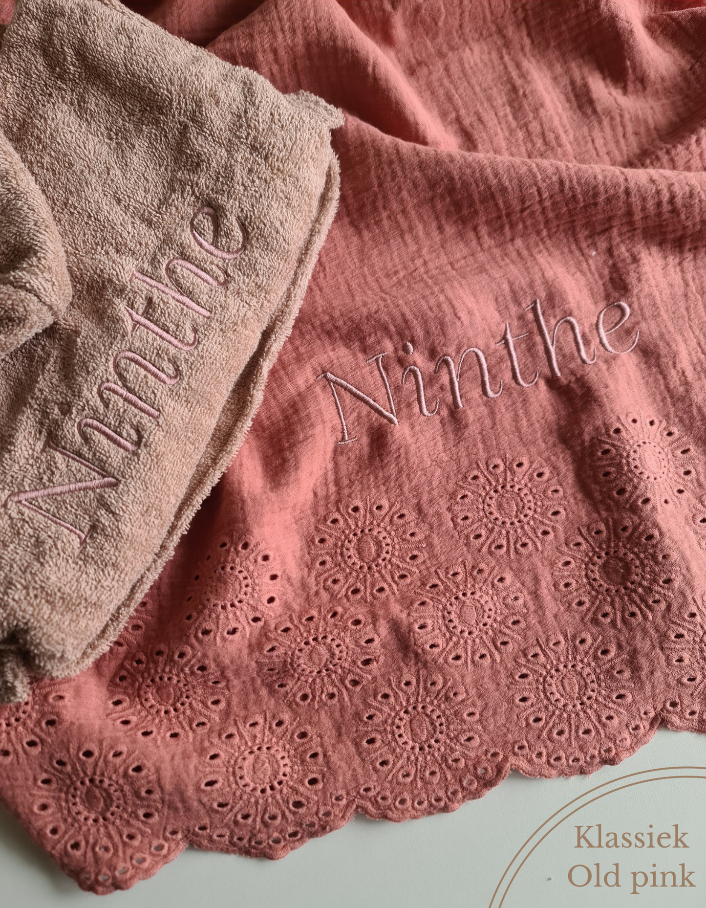 Badjas met naam | Kind | Pink blush