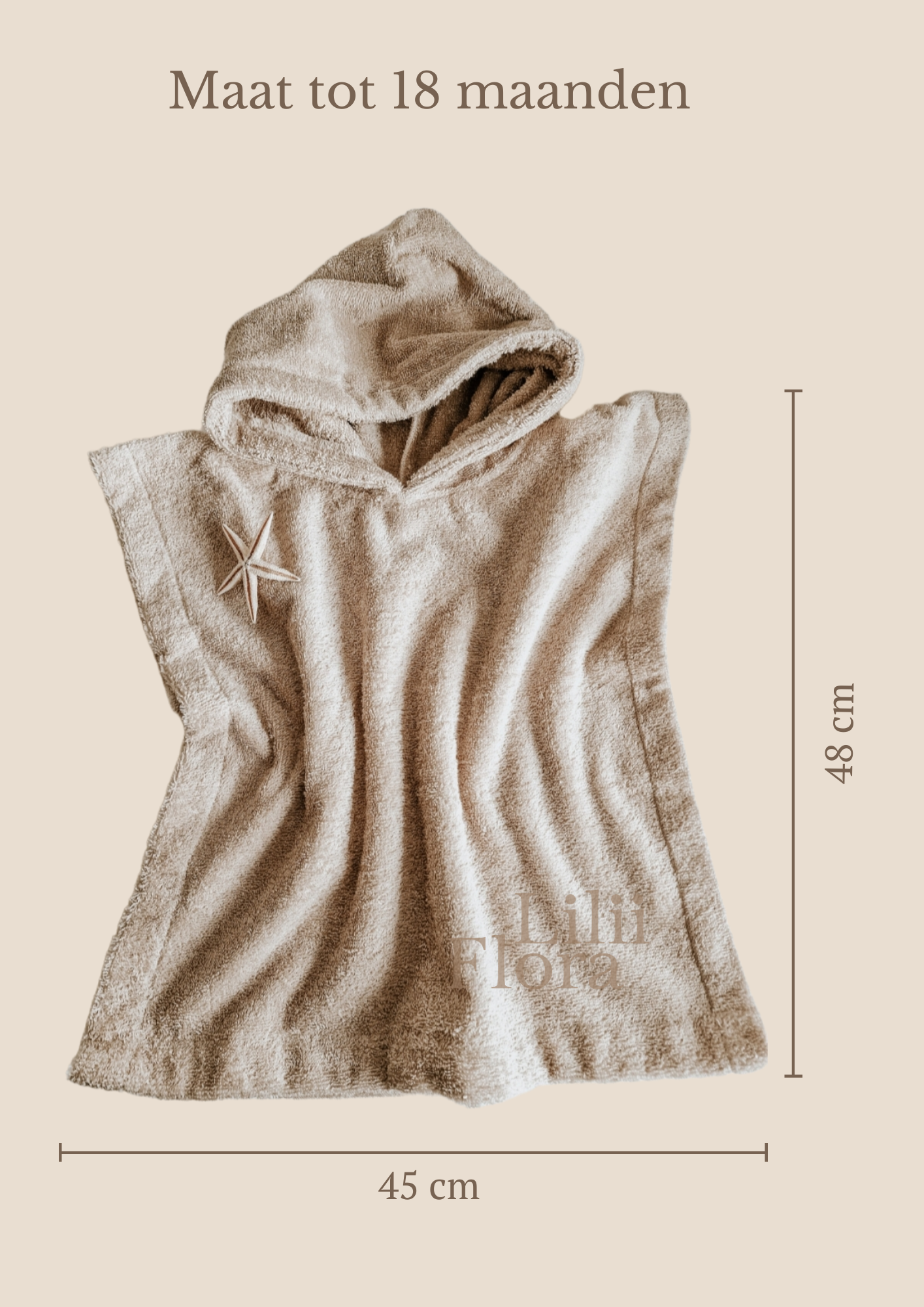 Bath poncho with name | Pink blush