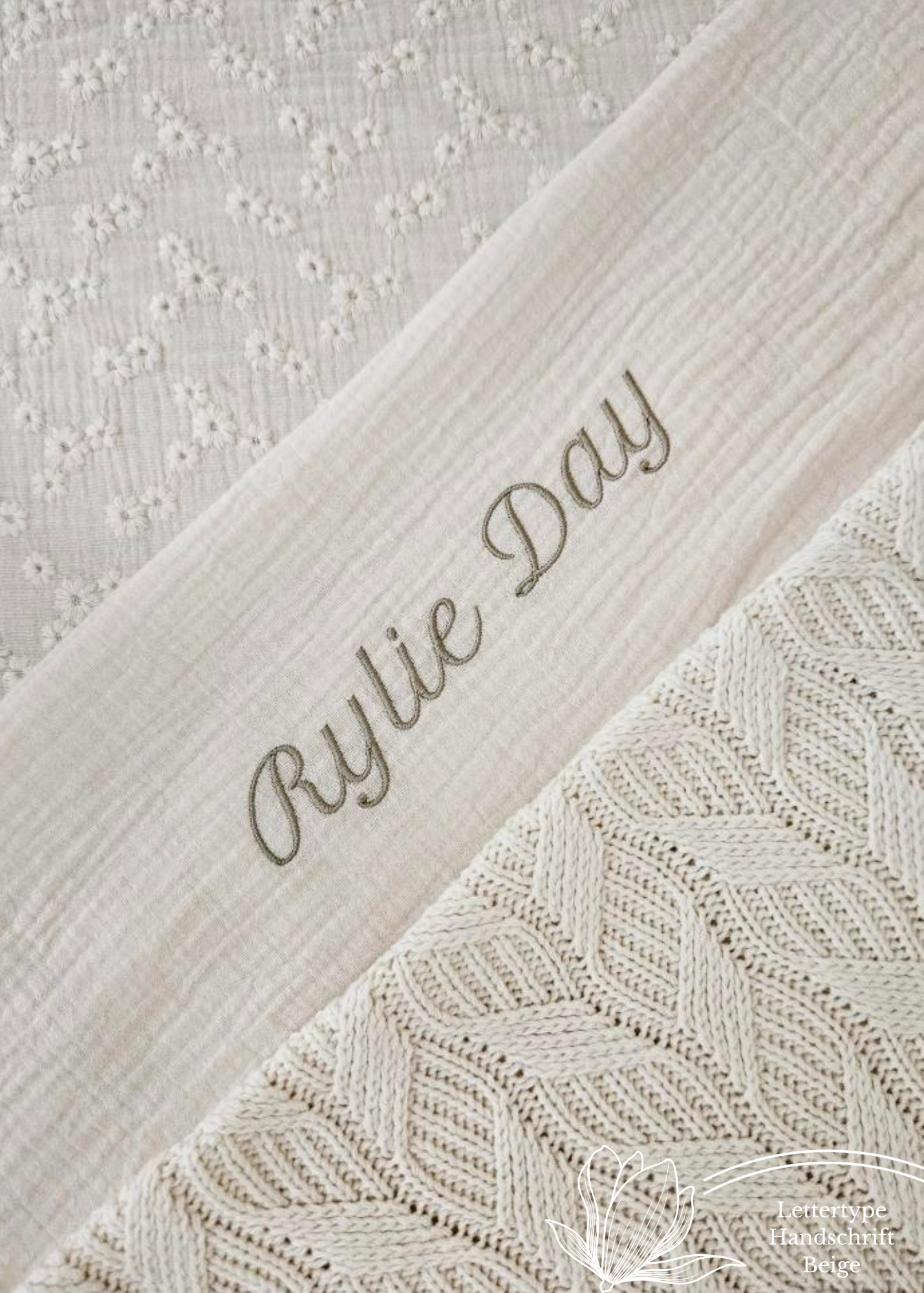 Large XL hydrophilic cloth with name | Champagne