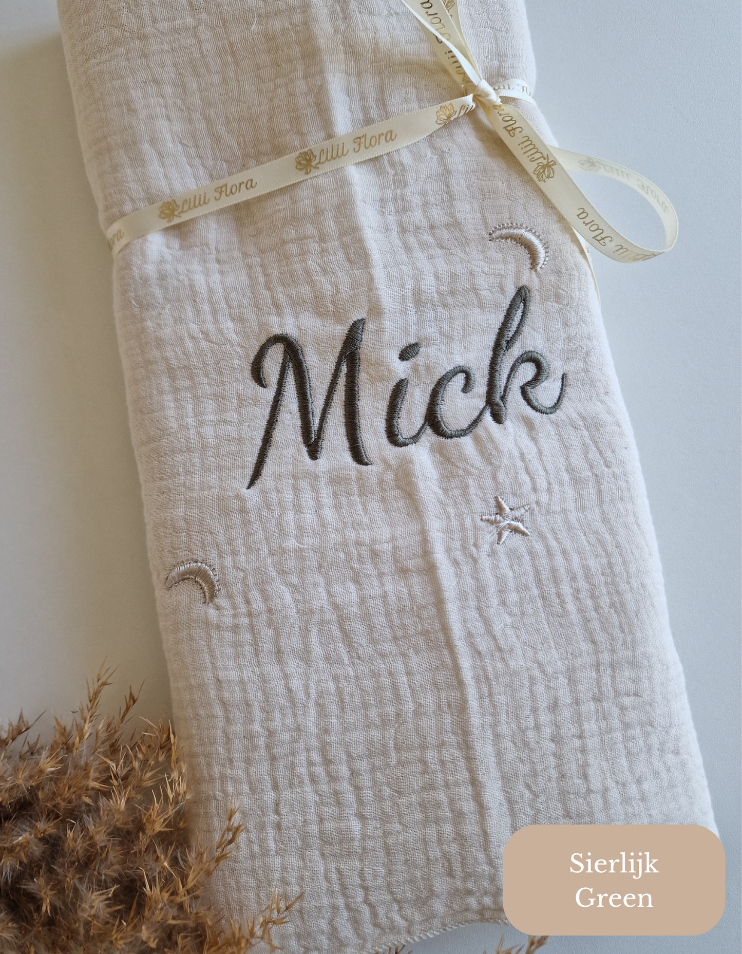 Hydrofiele doek met naam | Moon and Stars