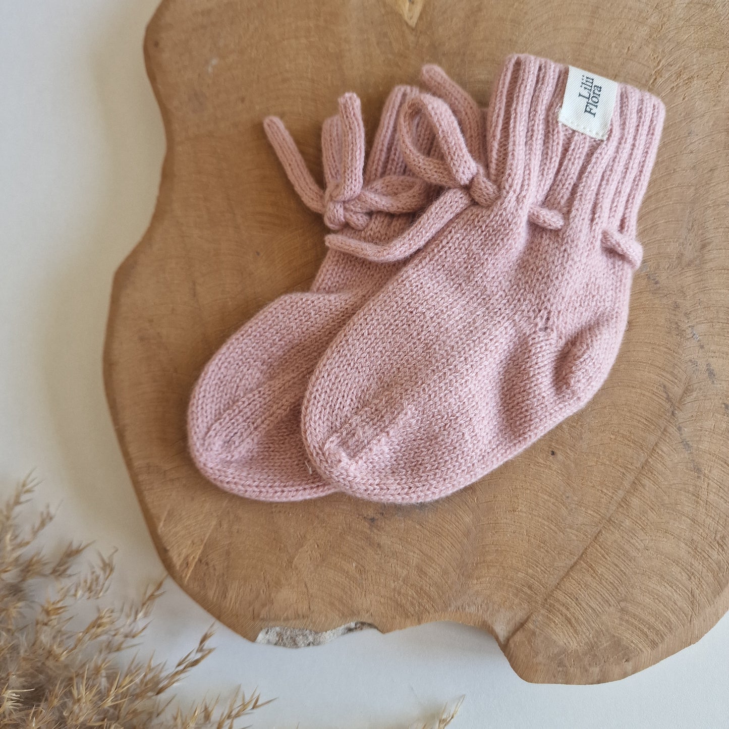 Merino wool slippers | Old pink
