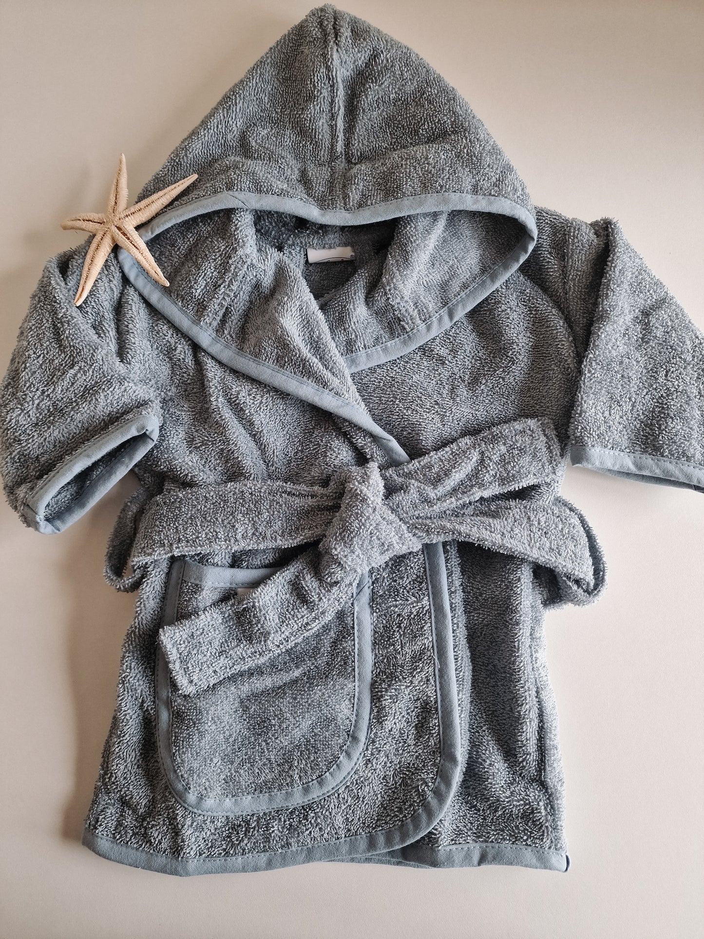 Badjas met naam | Kind | Silky blue