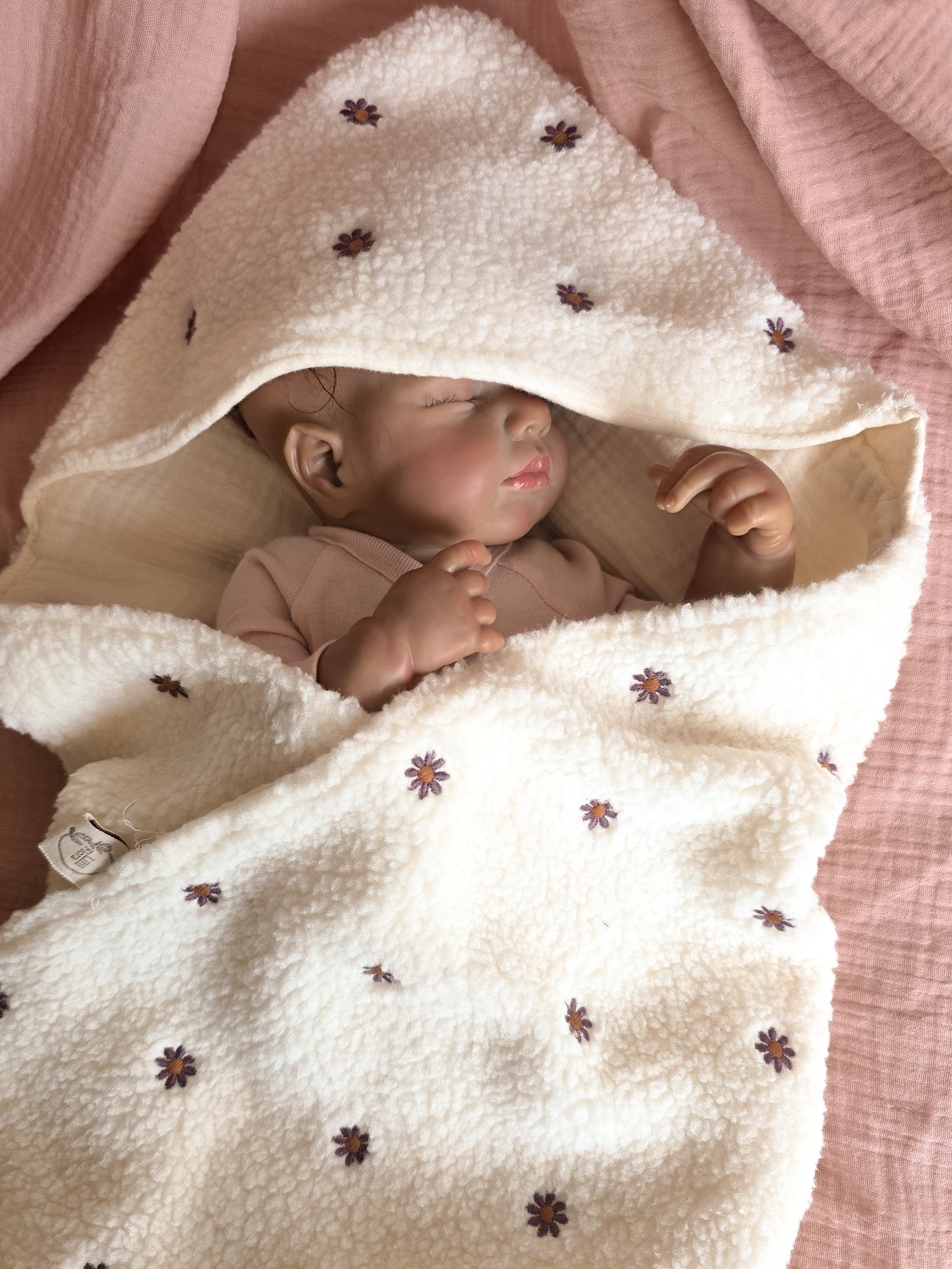 Wikkeldeken / Badcape met naam optioneel |Teddy Flower