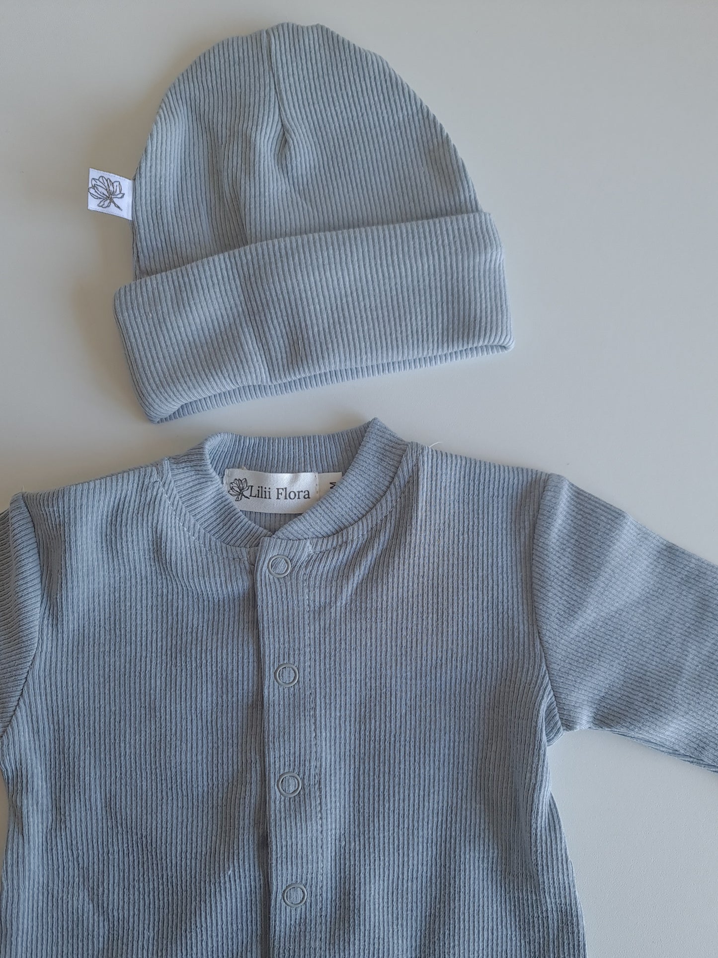 Boxpakje SAMPLESALE + Muts | Rib Blue | optioneel met naam