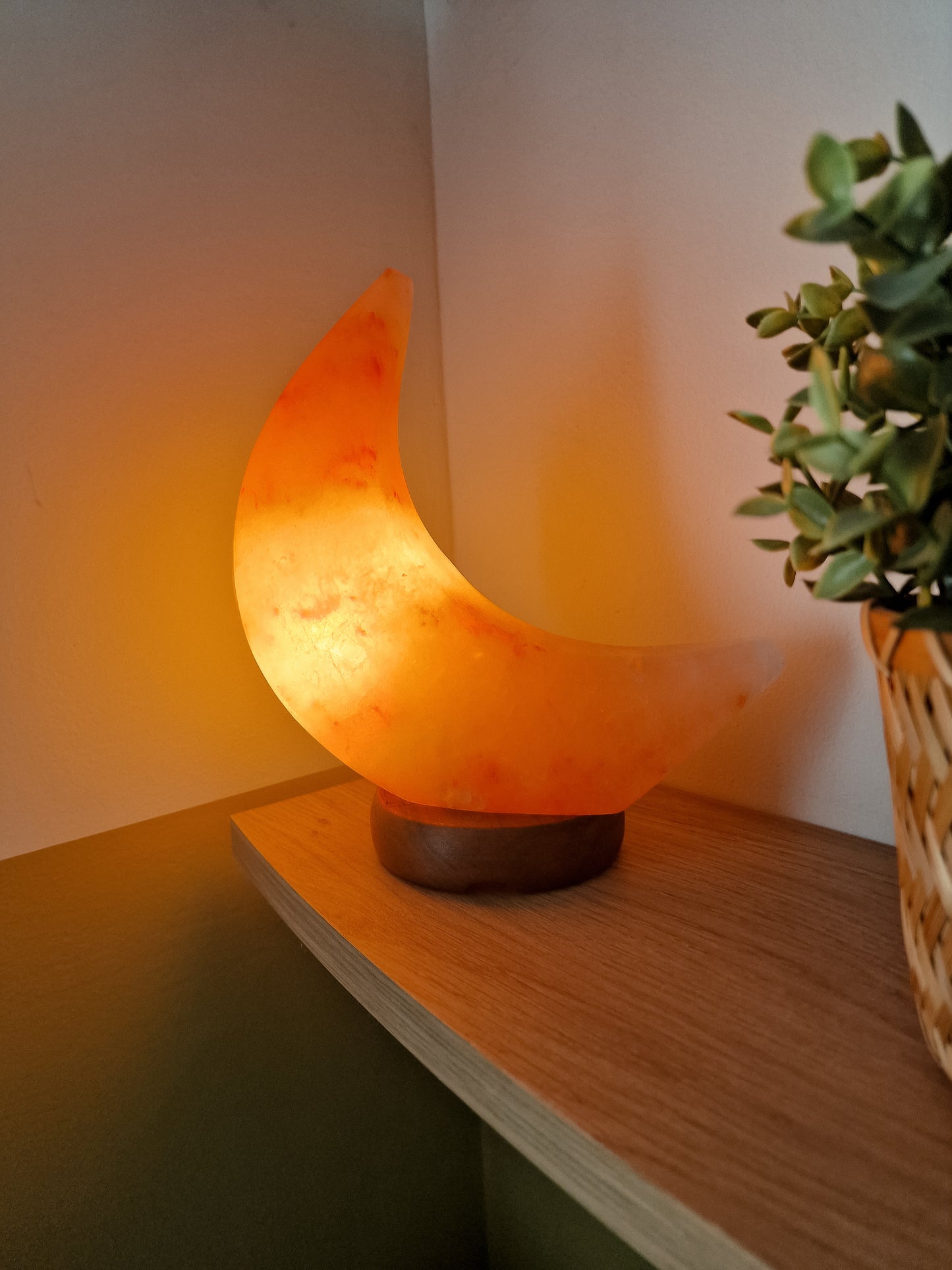 Himalaya zoutsteen staand lamp groot | MAAN Oranje