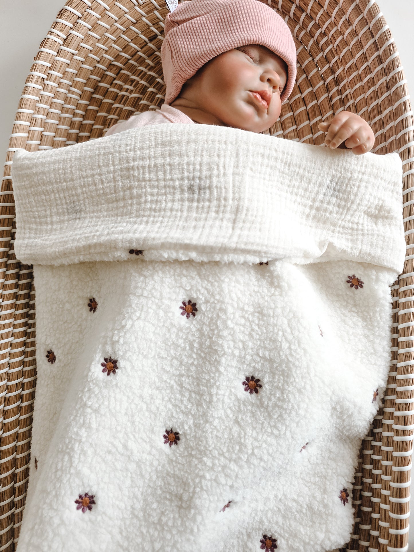 Baby deken | optioneel met naam | Teddy Flower