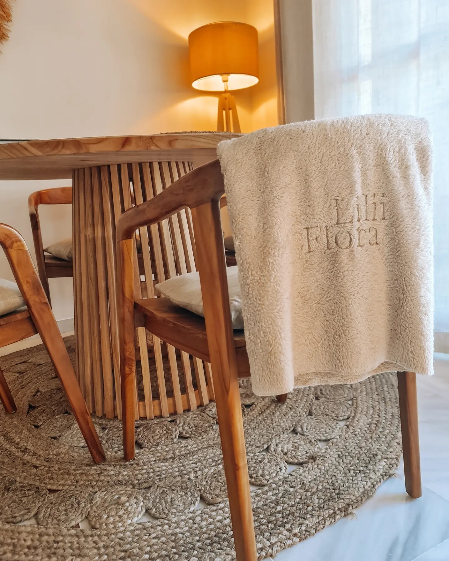 Handdoek bamboe luxe met naam | Sand brown