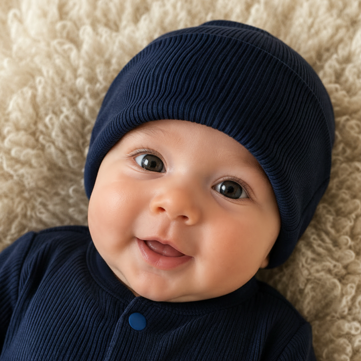 Baby muts met naam optioneel | Biologisch | Rib Space
