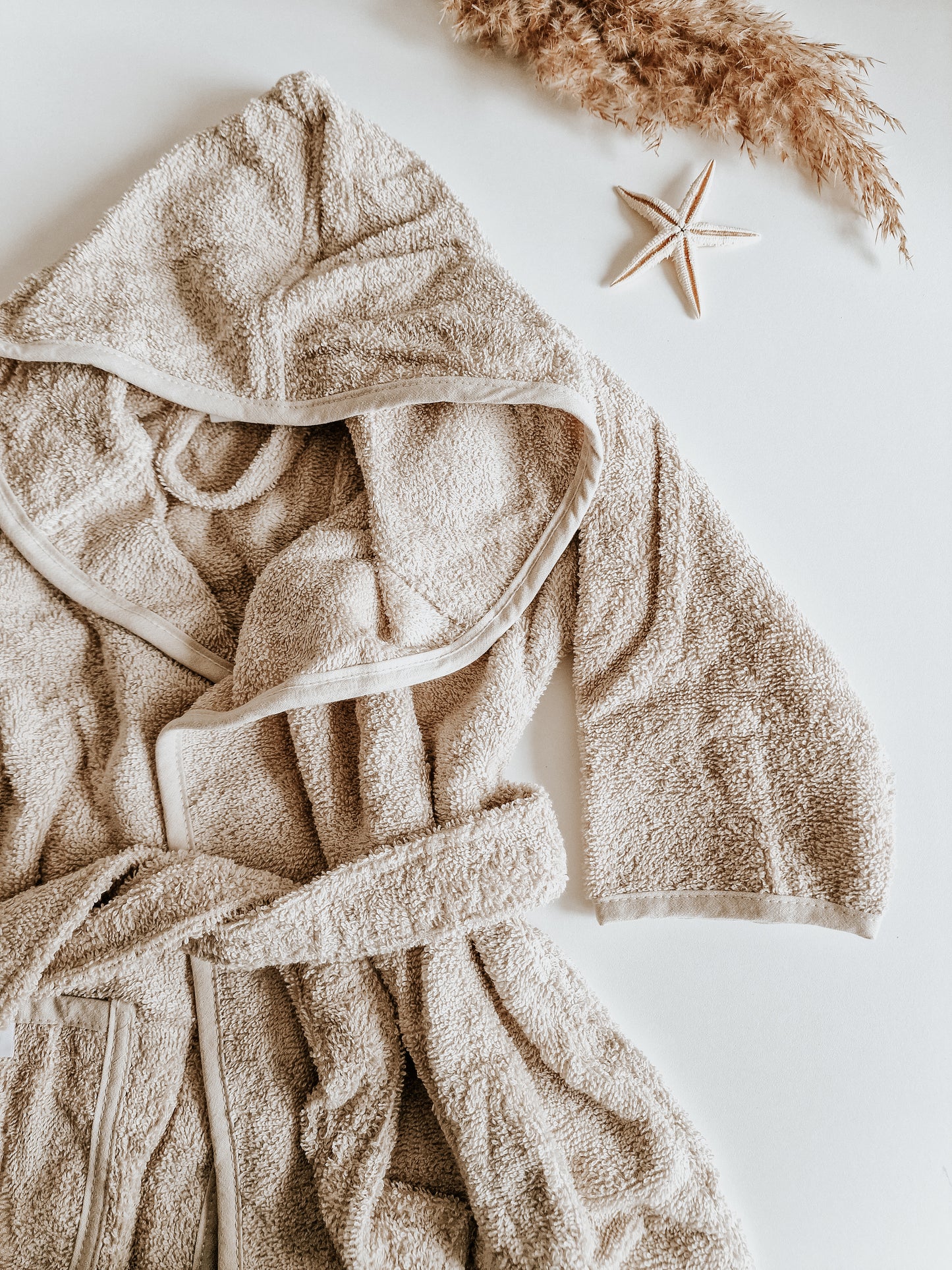 Badjas met naam | Kind | Beige