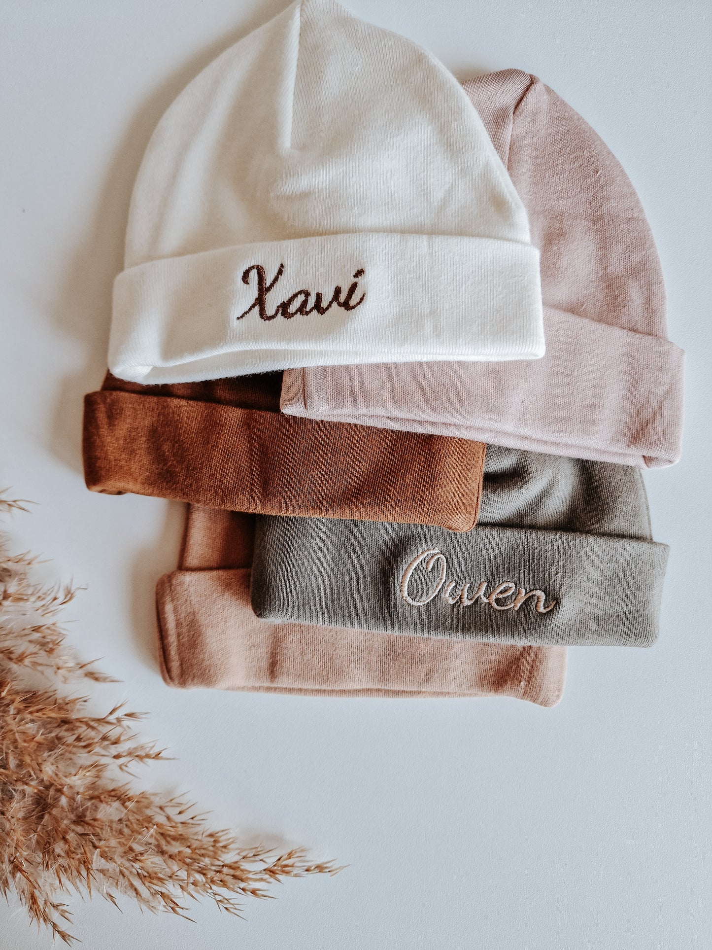 Baby hat with name | Powder pink