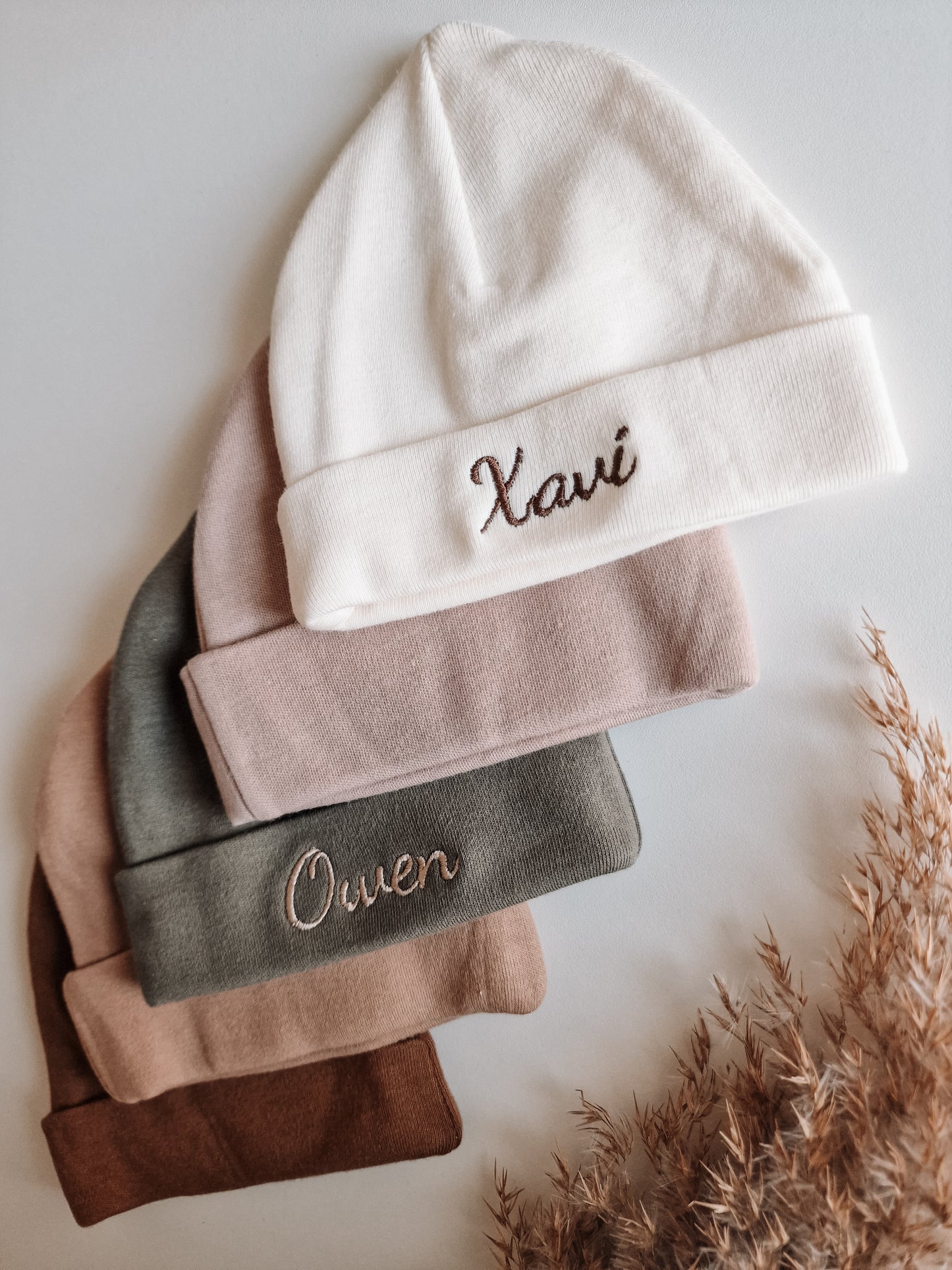 Baby hat with name | Powder pink