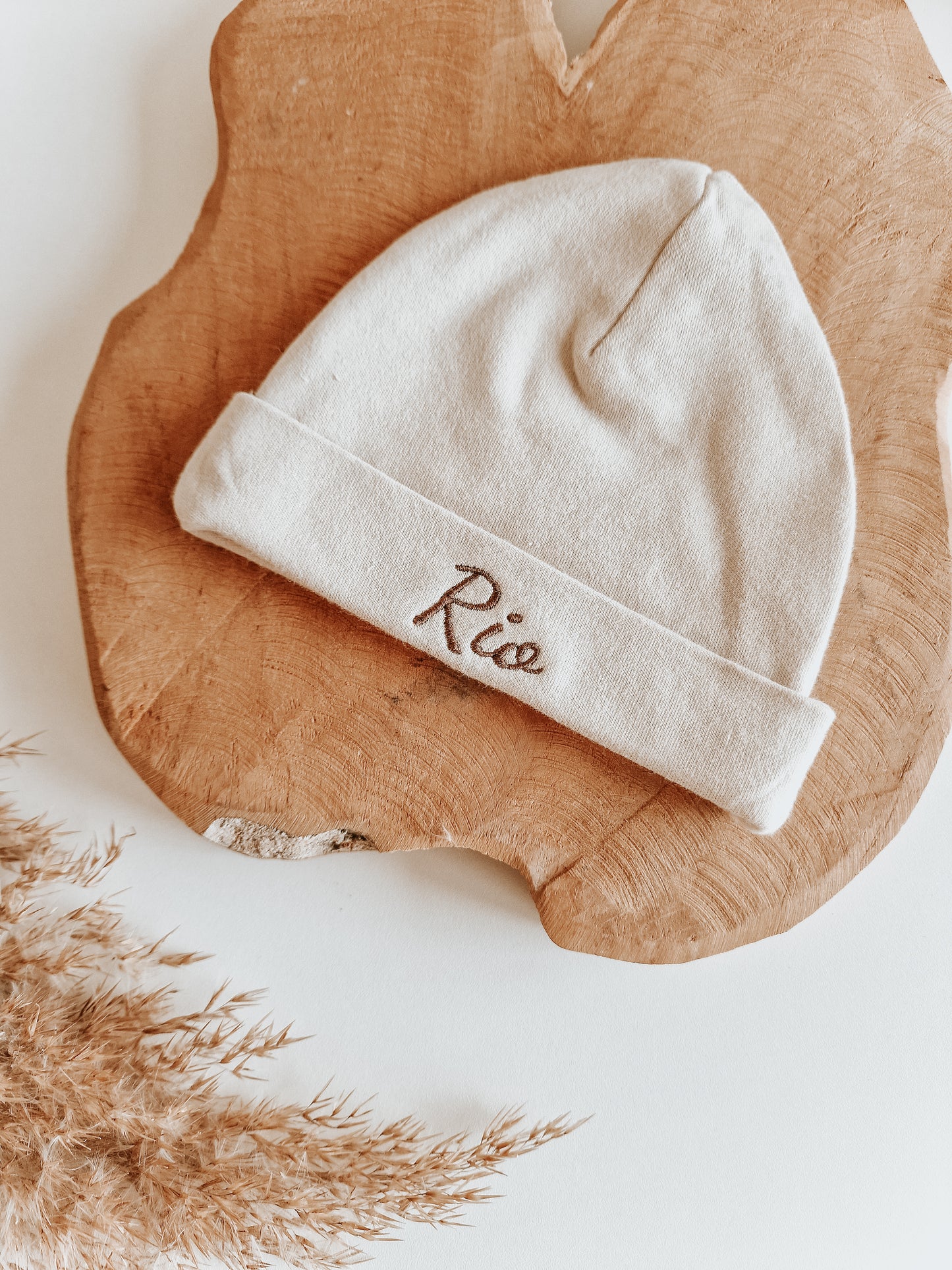 Baby hat with name | Beige