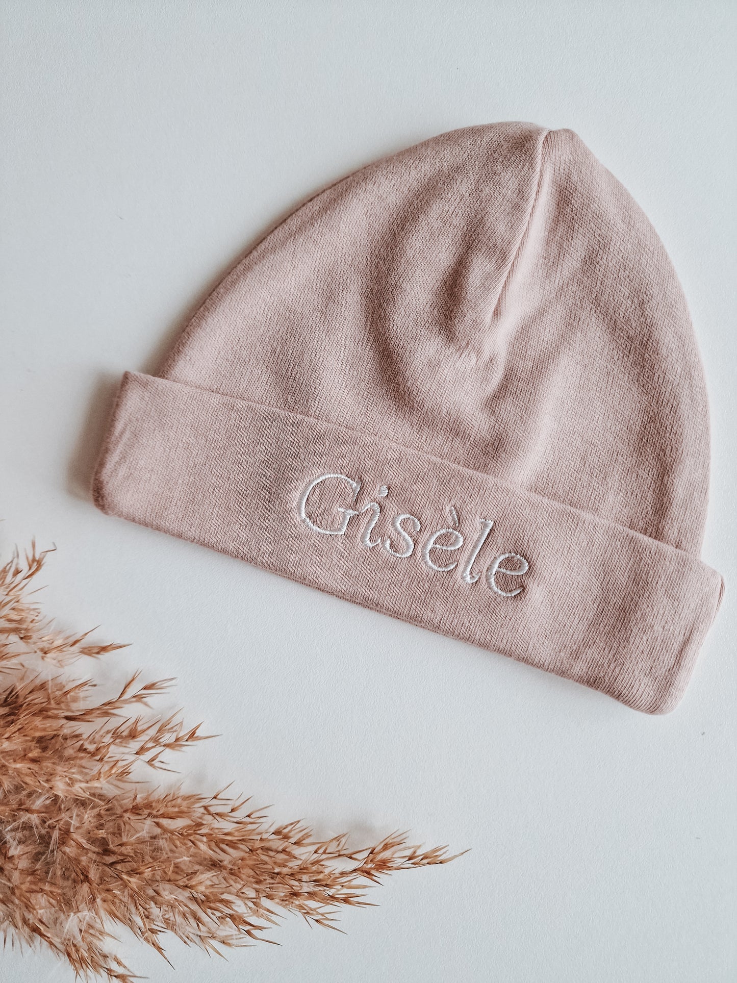 Baby hat with name | Powder pink