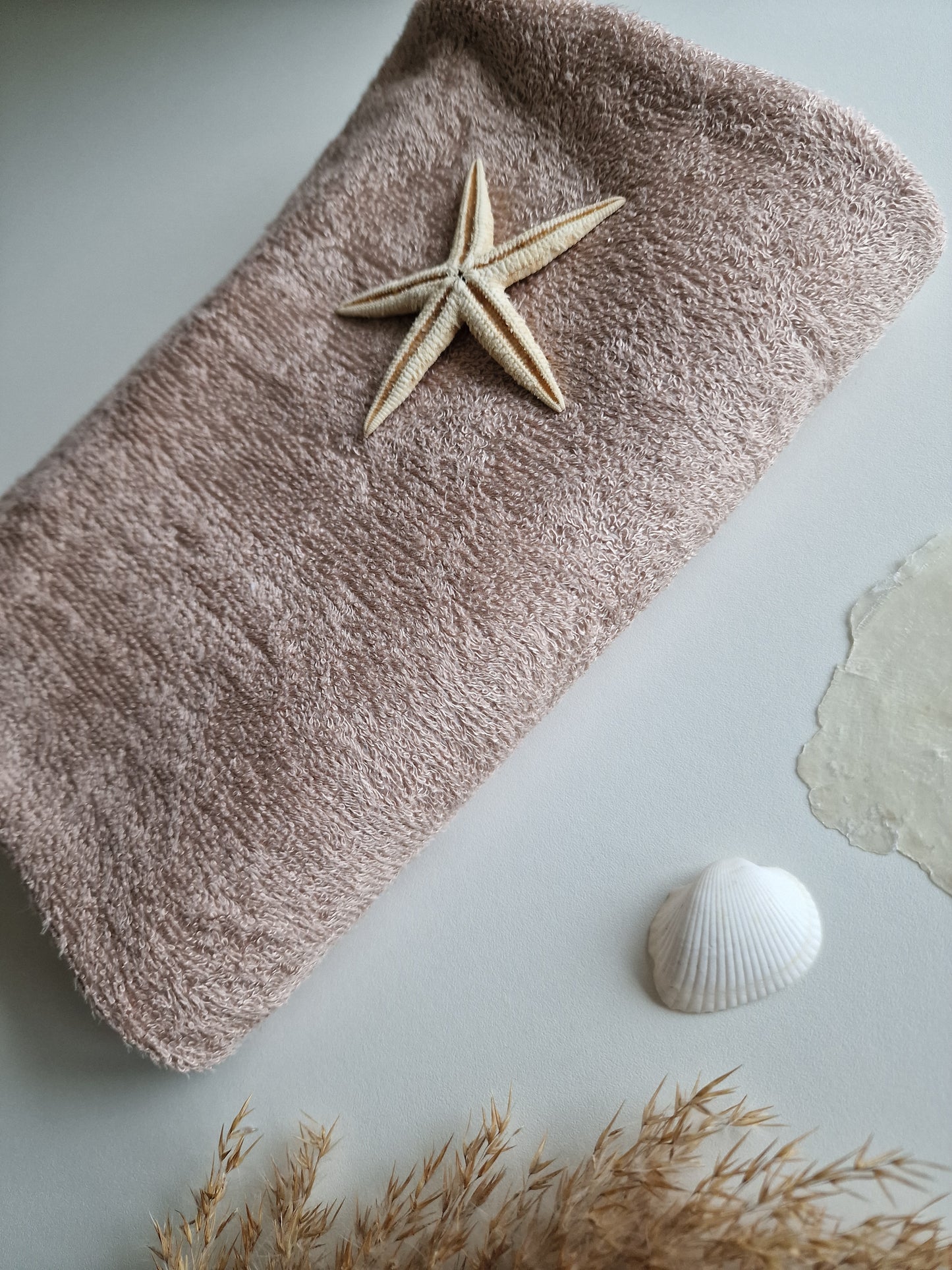 Children's towel bamboo luxury with name | Natural
