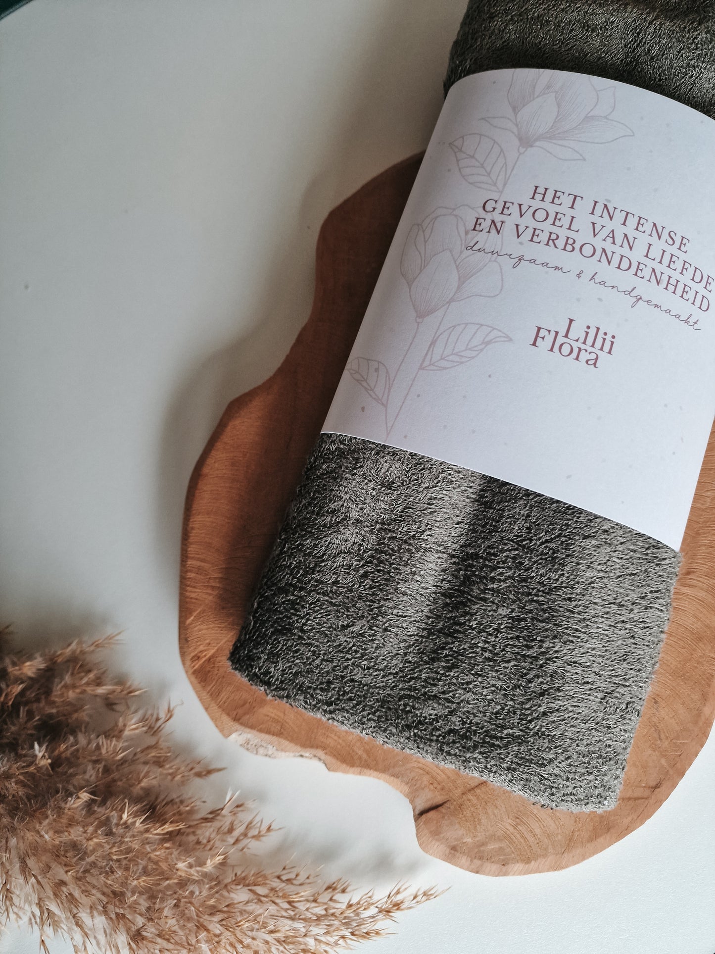Children's towel bamboo luxury with name | Vintage green