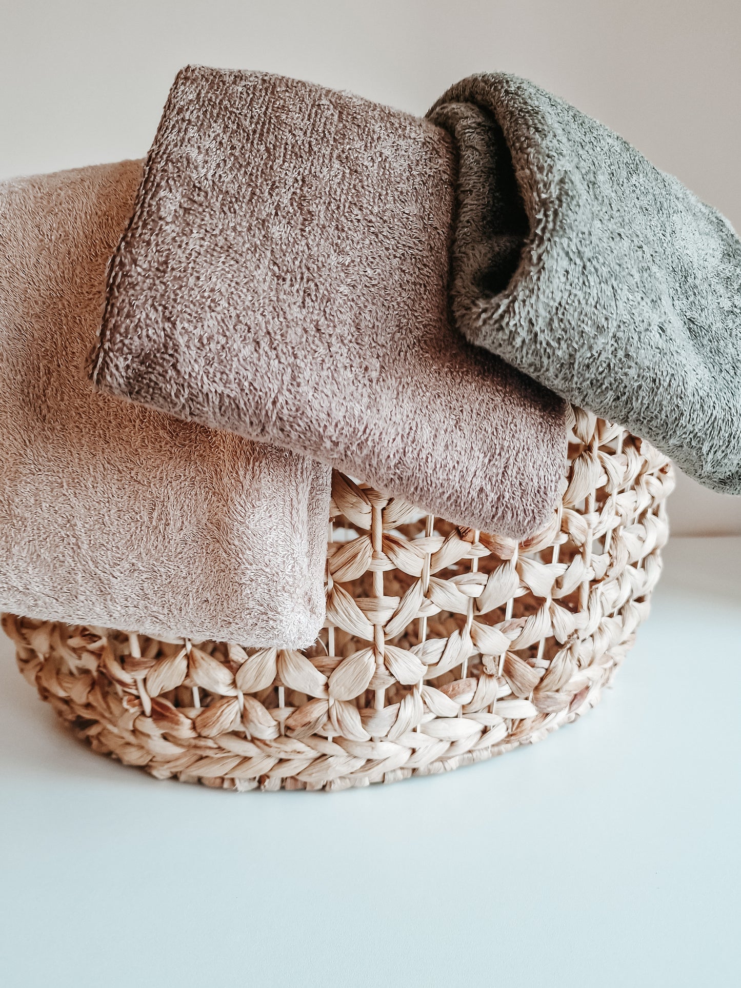 Children's towel bamboo luxury with name | Natural