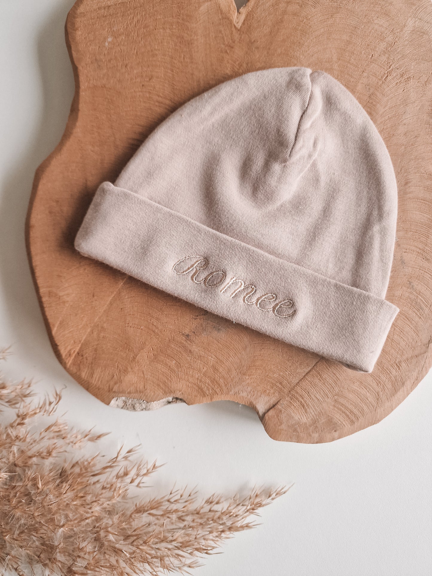 Baby hat with name | Powder pink