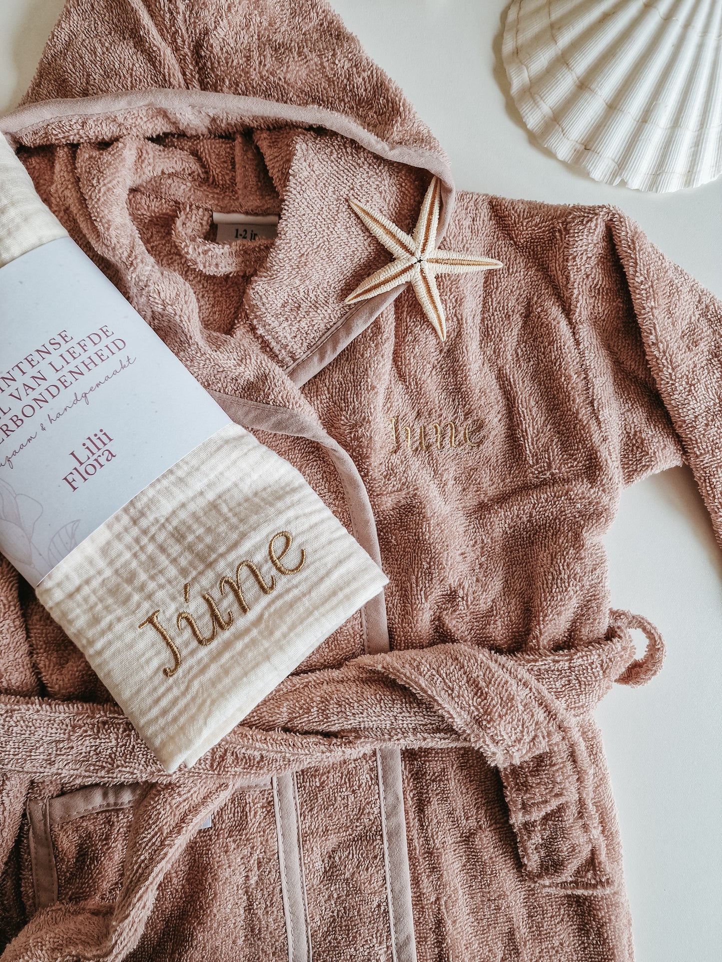 Badjas met naam | Kind | Pink blush