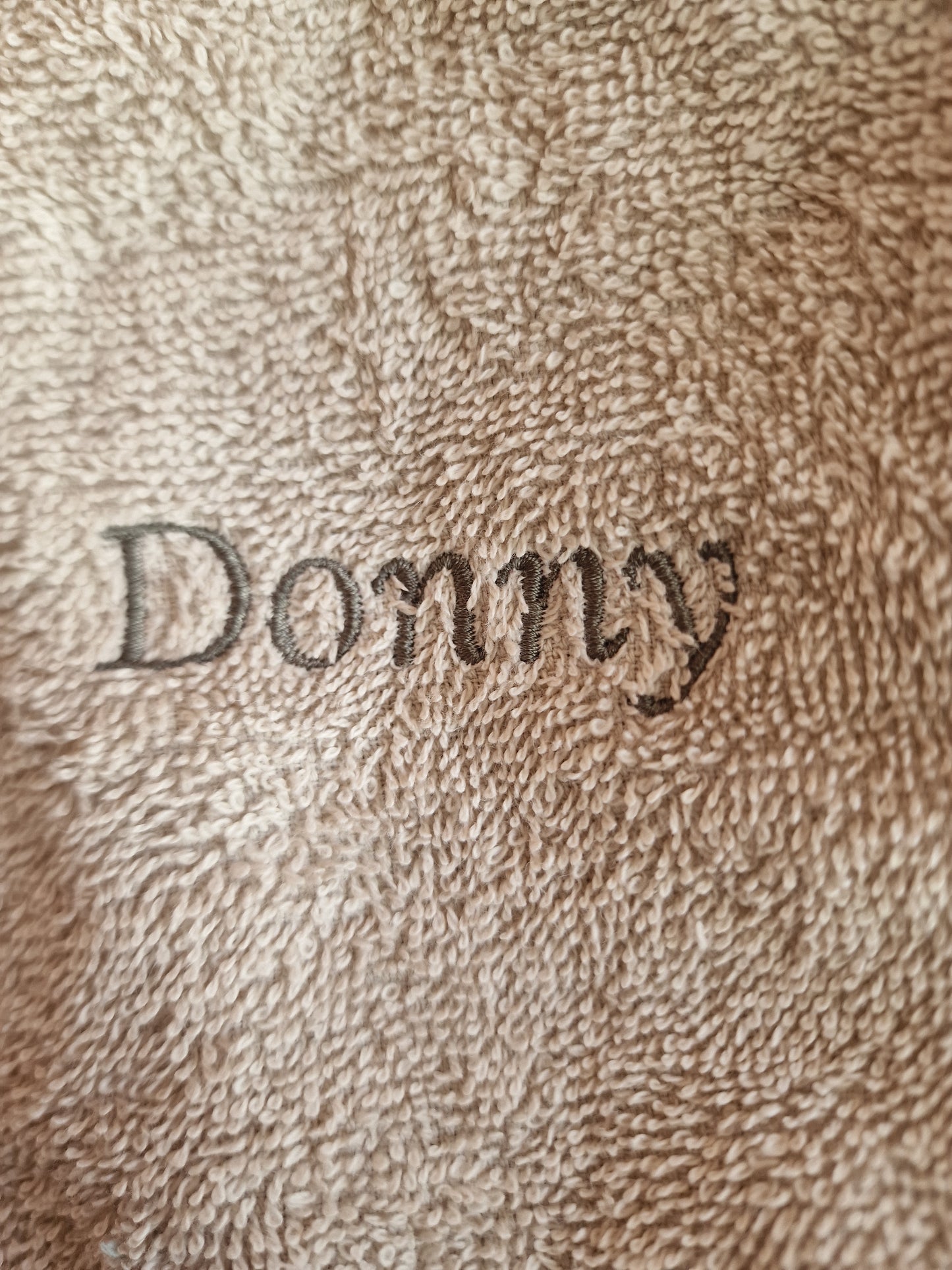 Bath poncho with name | Beige