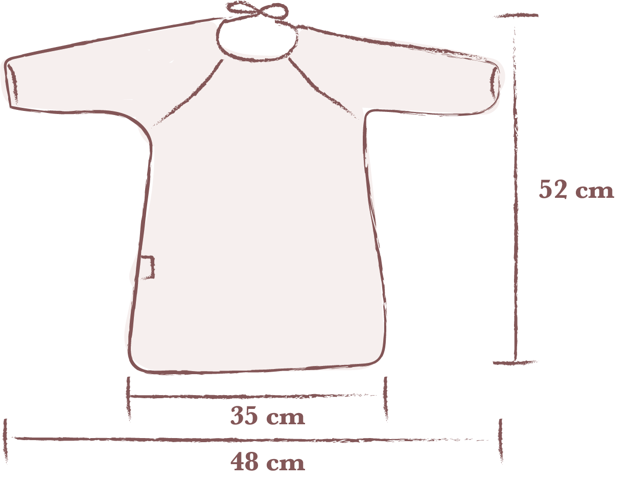 Bib extra large with sleeves | vintage green
