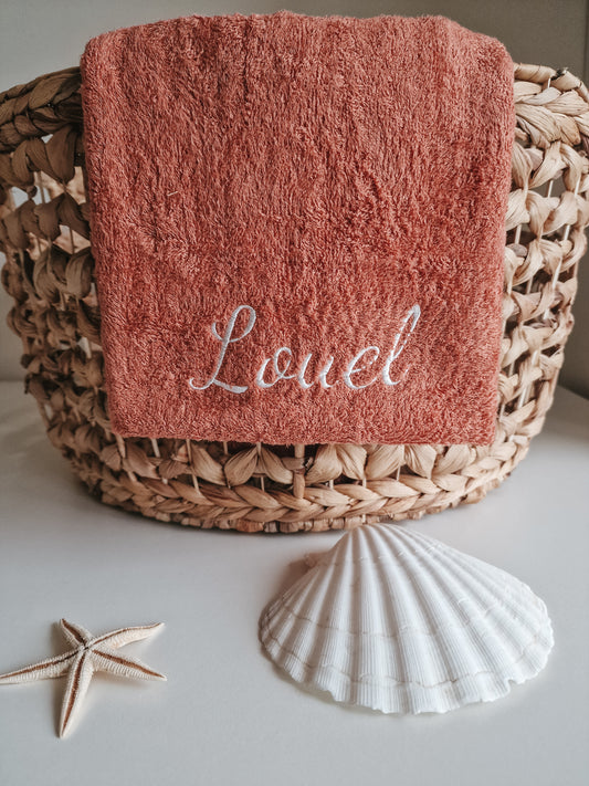 Handdoek bamboe luxe met naam | Terra