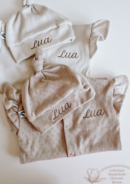 Playsuit with name | Ruffle Rib