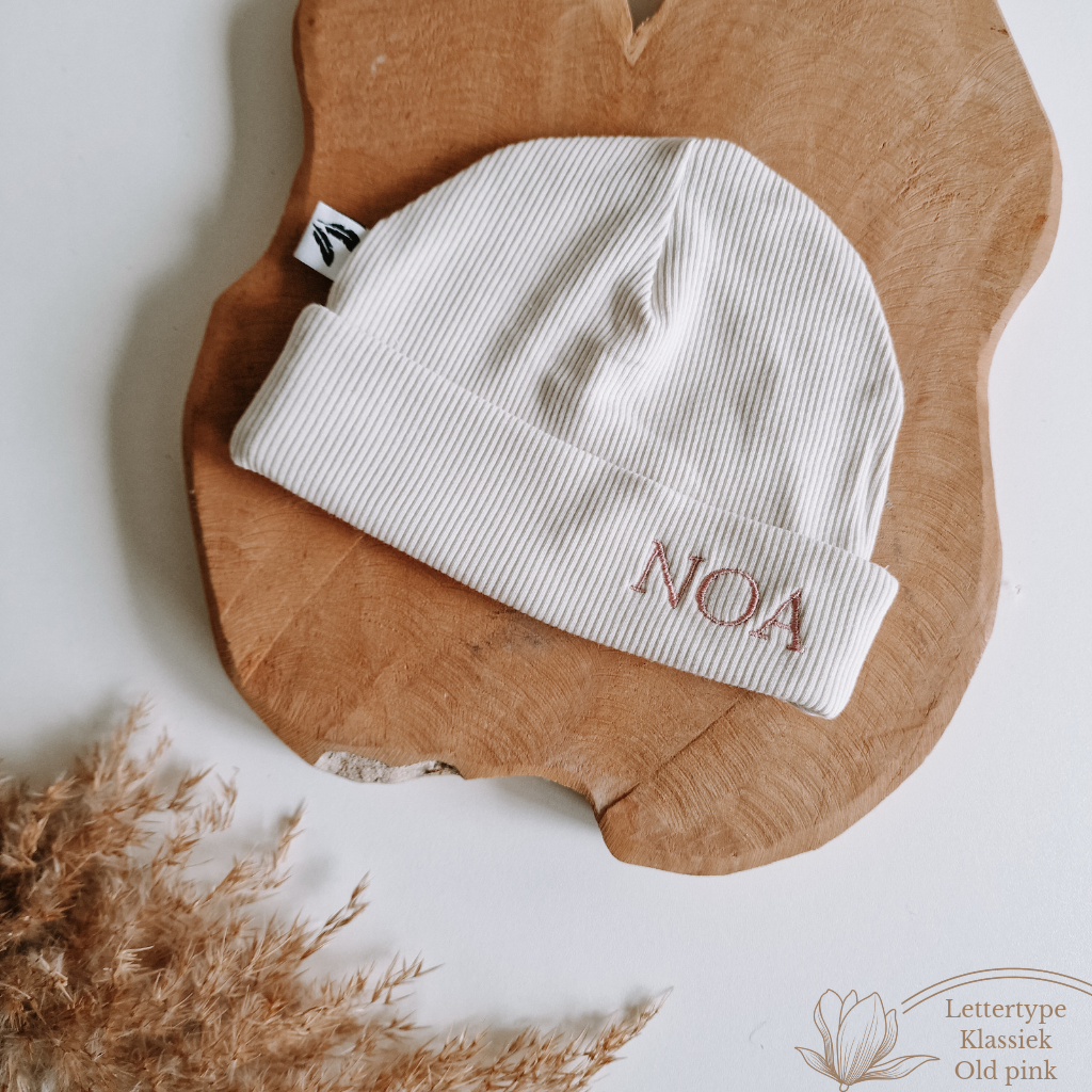 Baby hat with name | cover Rib