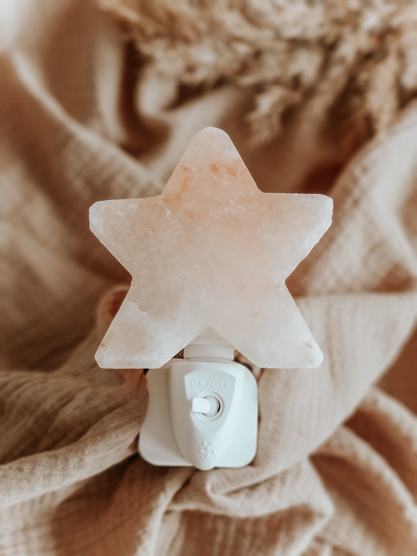 Himalayan salt stone night light | STAR Orange