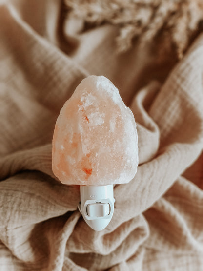 Himalayan salt stone night light | ROCK Orange